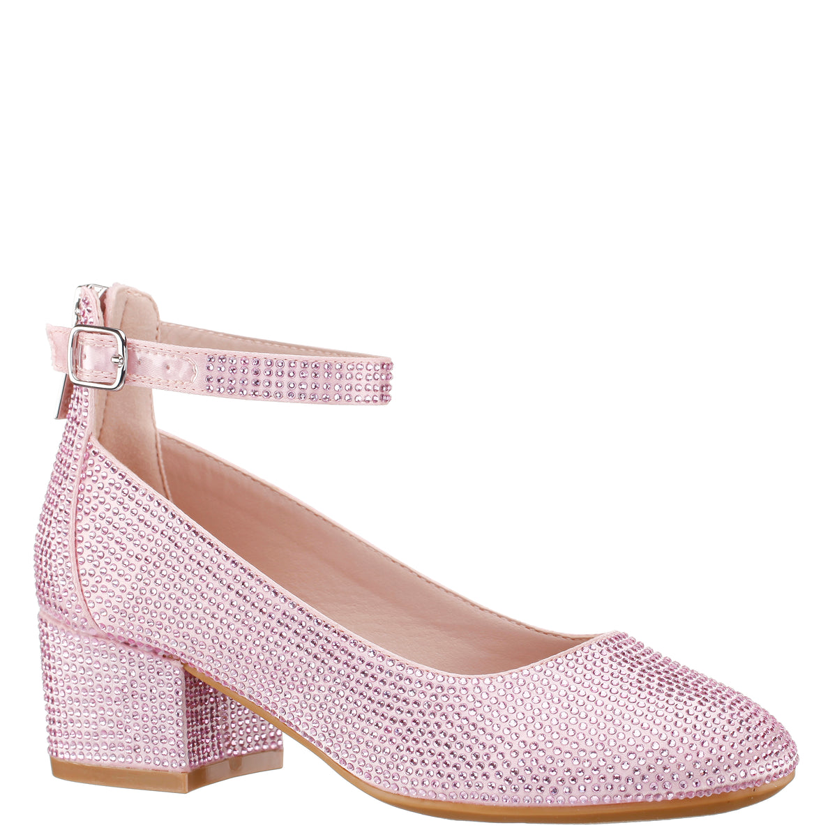 Nina Girls Lennie2 Light Rhinestone Dress Shoes - Light PINK