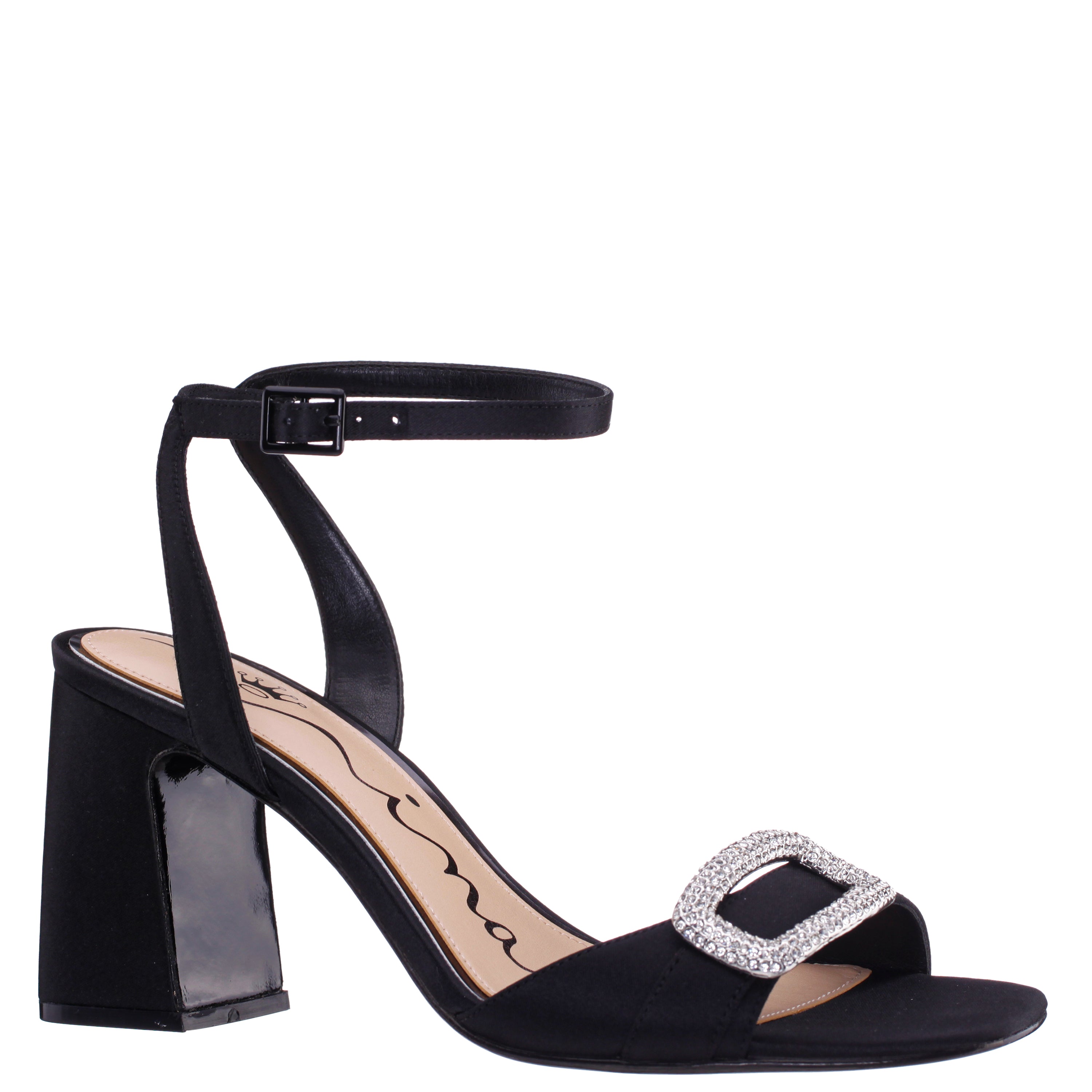 Womens Quenbie Black Sandal Mid-Heel | Nina Shoes