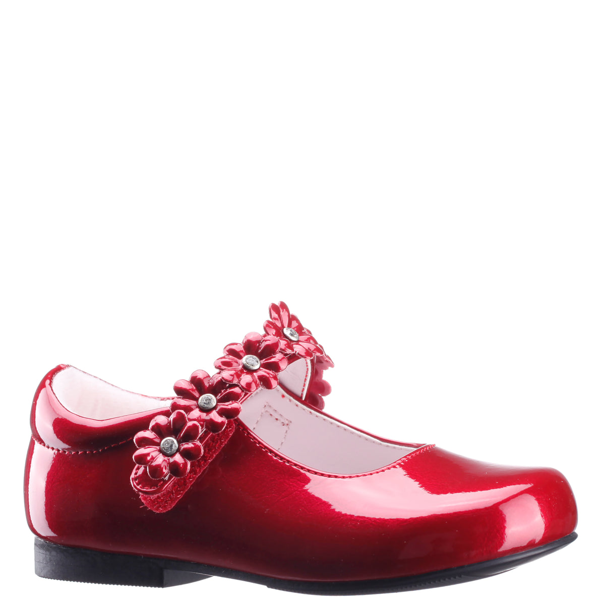 ladies red dress shoes Nina Girls' 6-12 Tuley Mary Jane - Patent Size:L (10-12) Wedtrend Women A-Line Bridesmaid Low Heels for Women General Fabric:COTTON