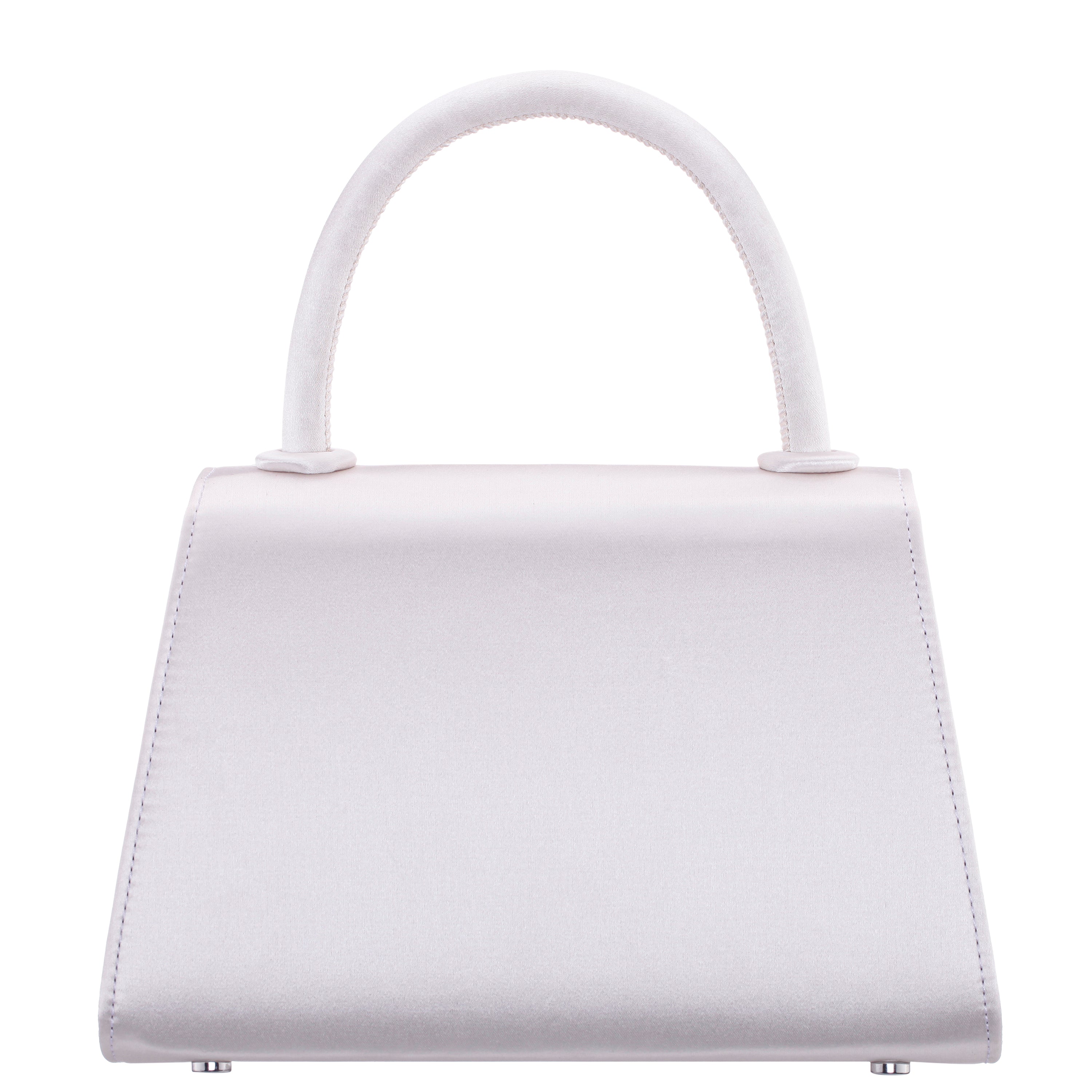 Womens Alila Beige Satin/Glass Crystal Satchel Bag | Nina Shoes
