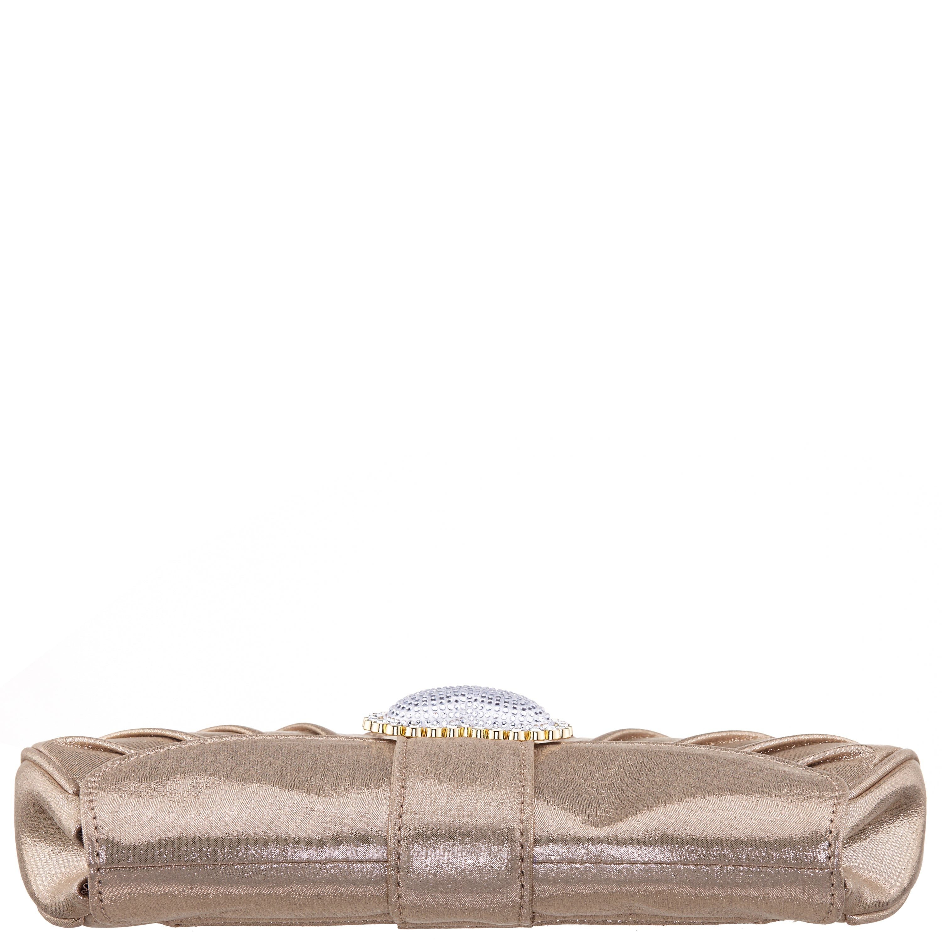 Womens Apolina Beige Crystal Heart Adorned Clutch | Nina Shoes