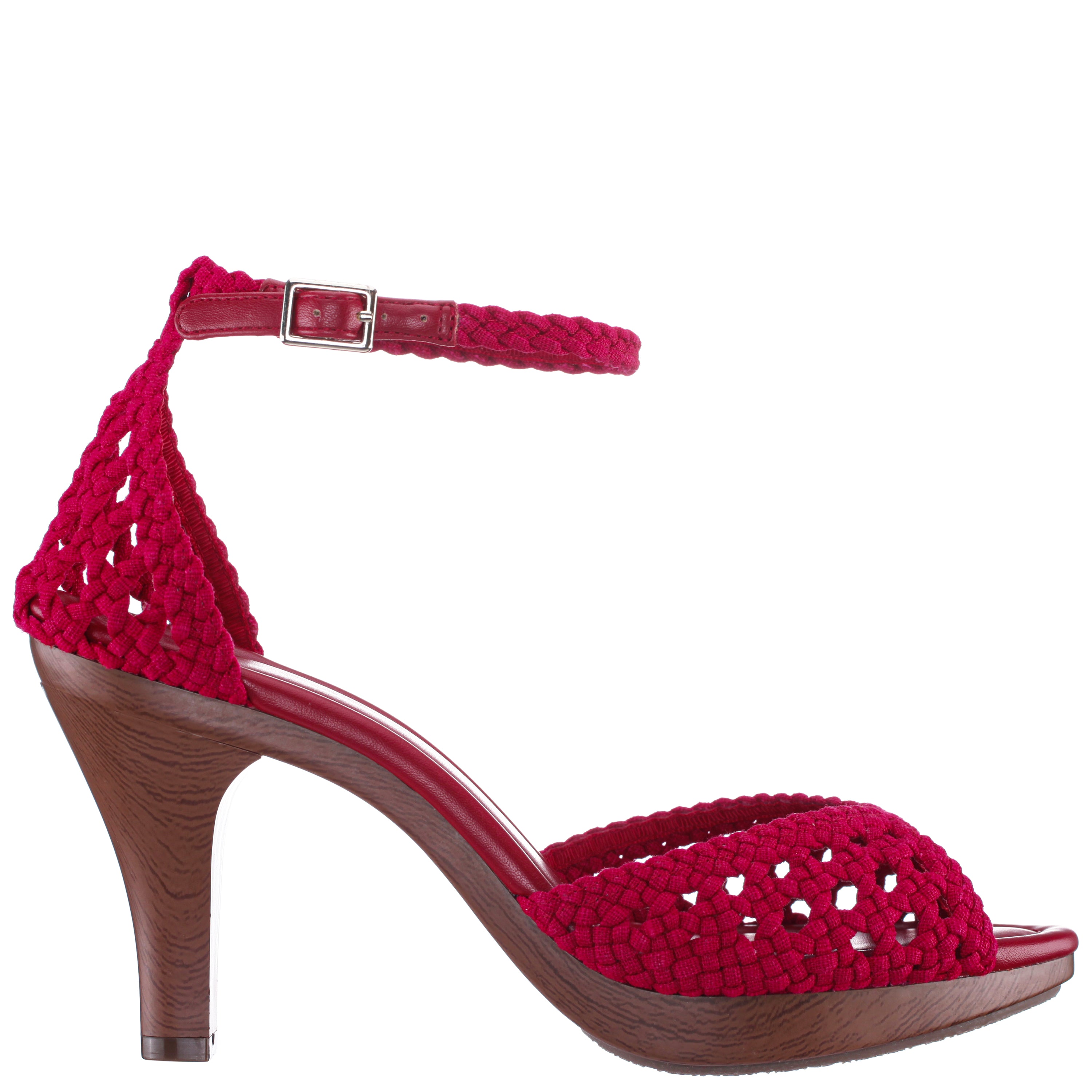 Womens Avenue Orange Ankle Strap High-Heel Platform Sandals | Nina