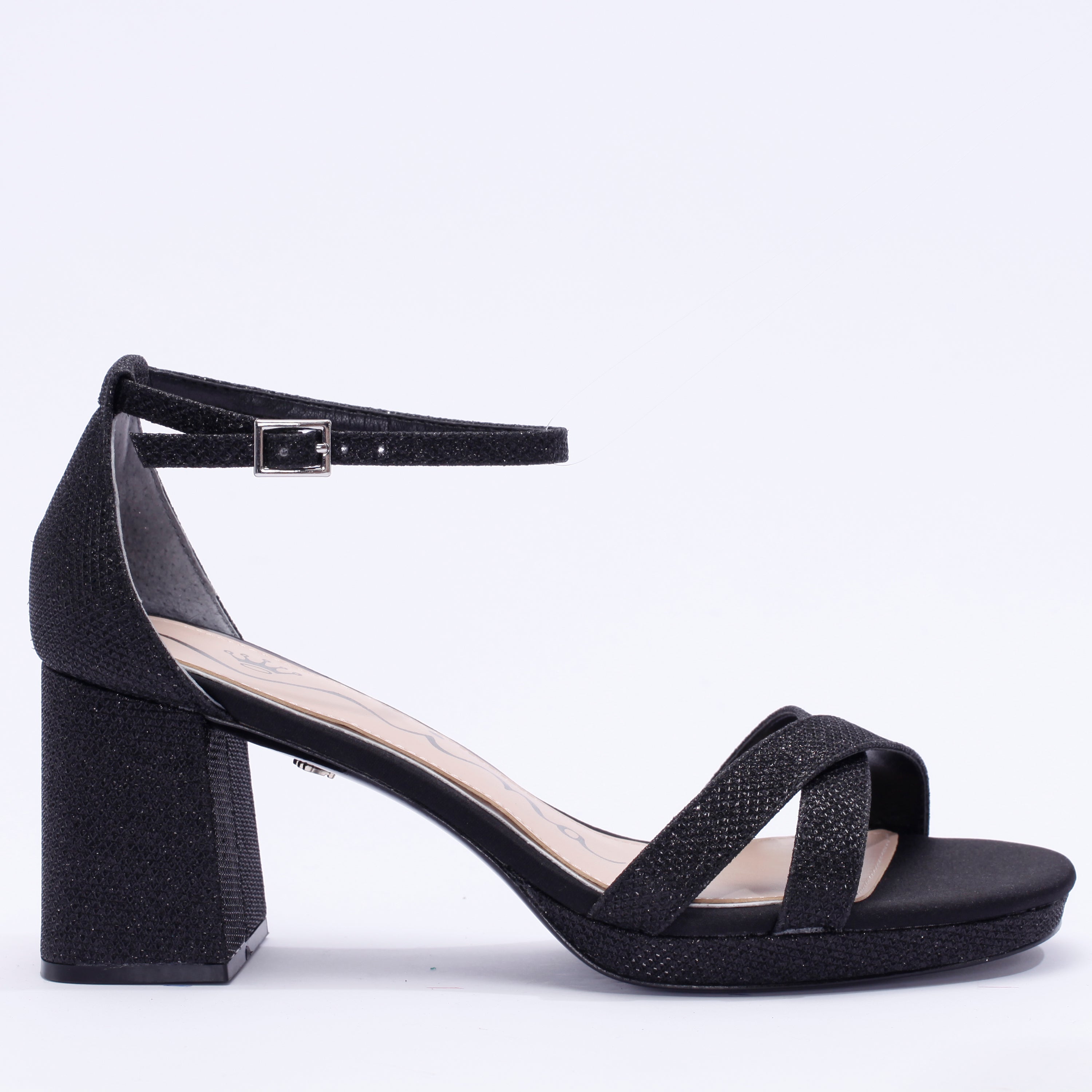 Womens Berneta Black Block-Heel Platform Sandals | Nina Shoes
