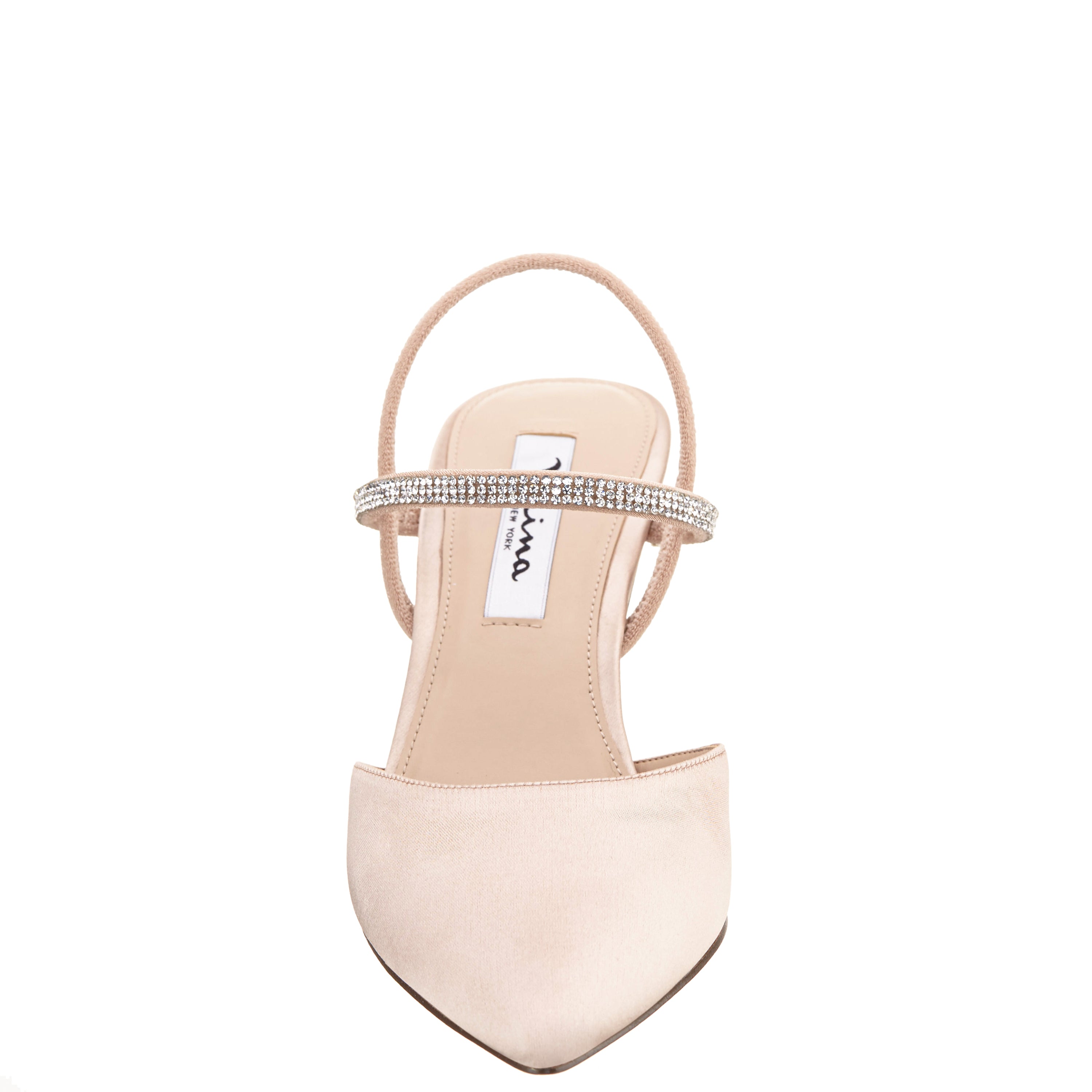 Womens Billie Pearl Rose Satin Mid-Heel Pumps | Nina Shoes