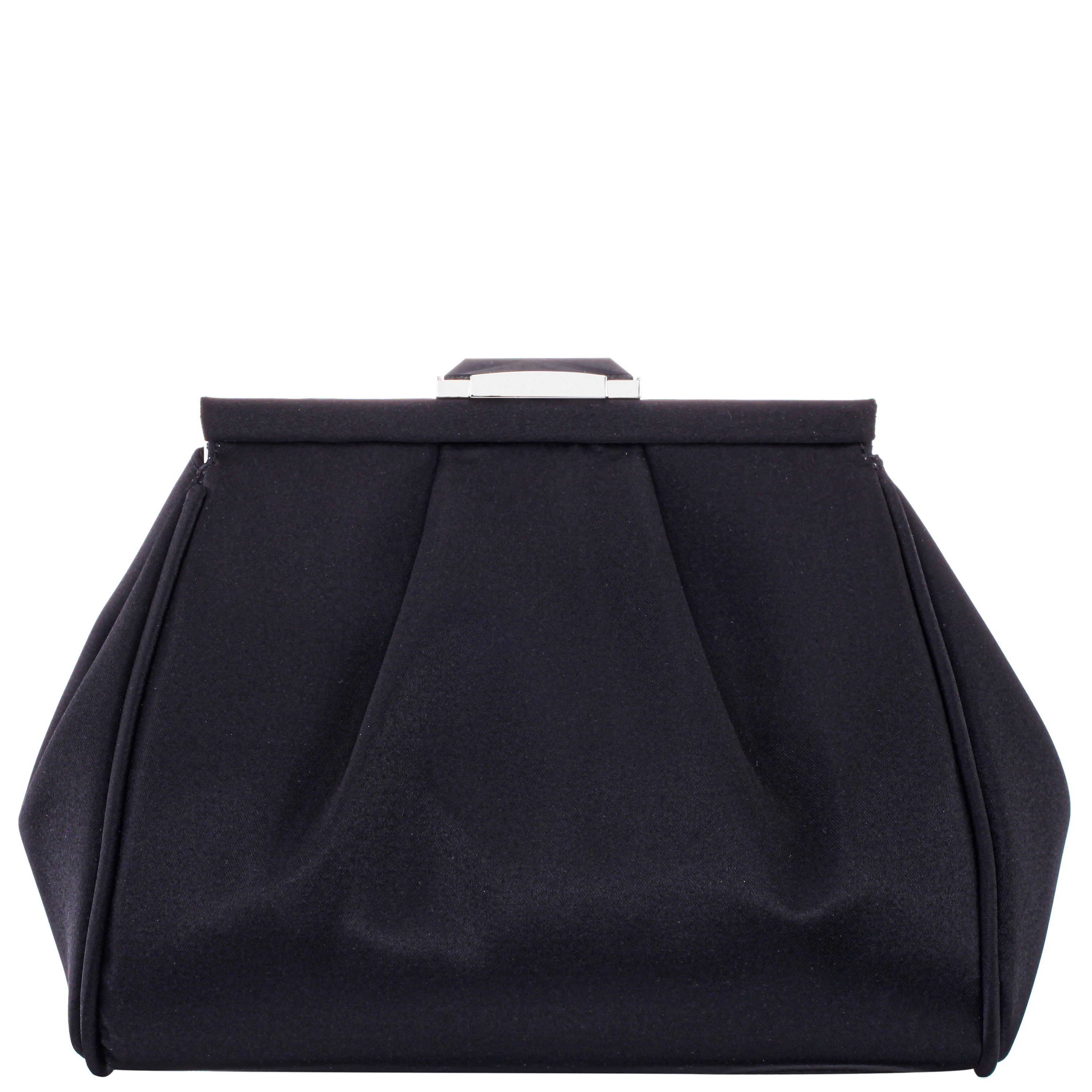 ☆別注品☆backlash C1368-03 Black Msize Womens Blayz Black Satin Frame Clutch | Nina Shoes