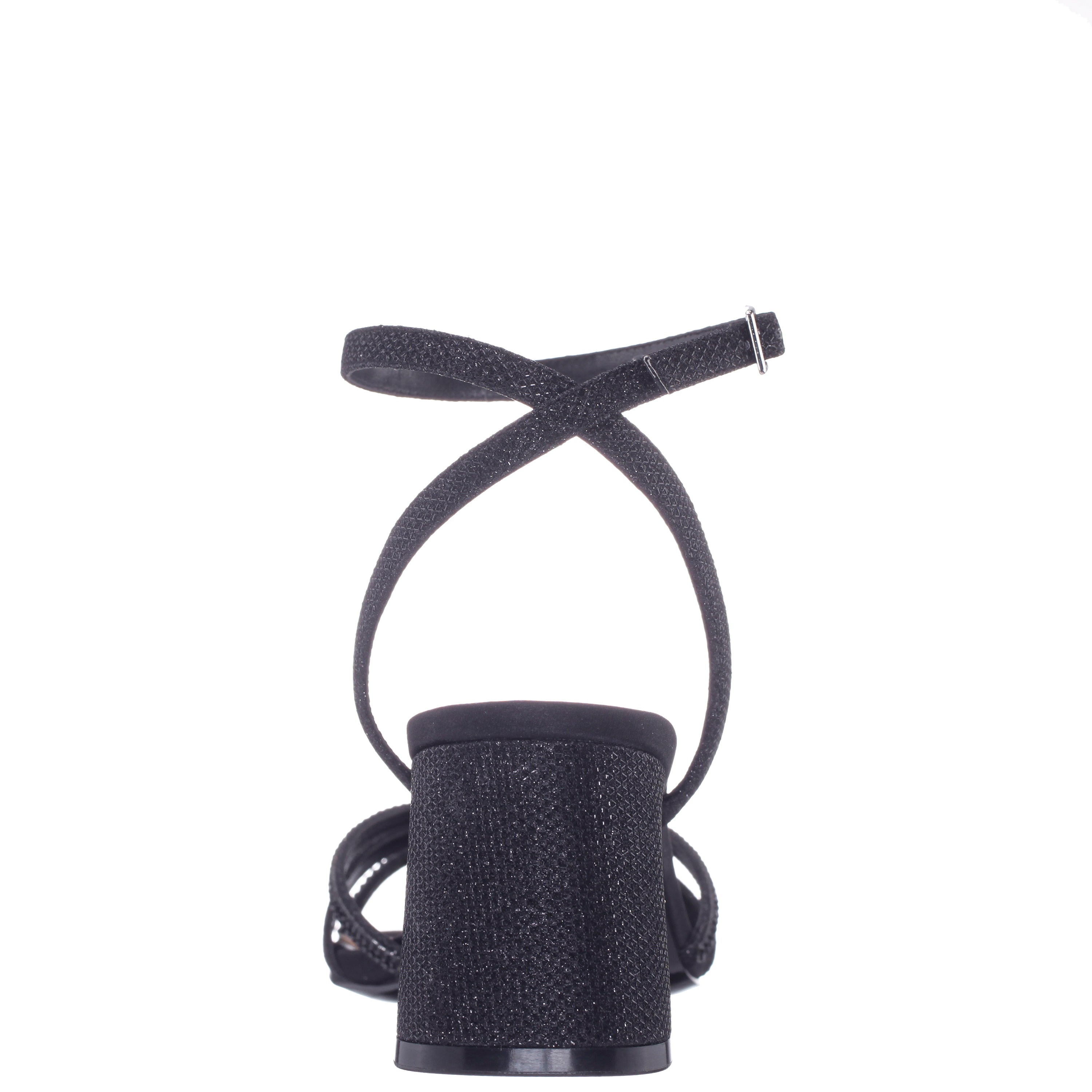 Womens Bracha Black Block-Heel Sandals | Nina Shoes