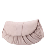 BRENDYL-ALAMO TAN FAUX SUEDE FLAP CLUTCH