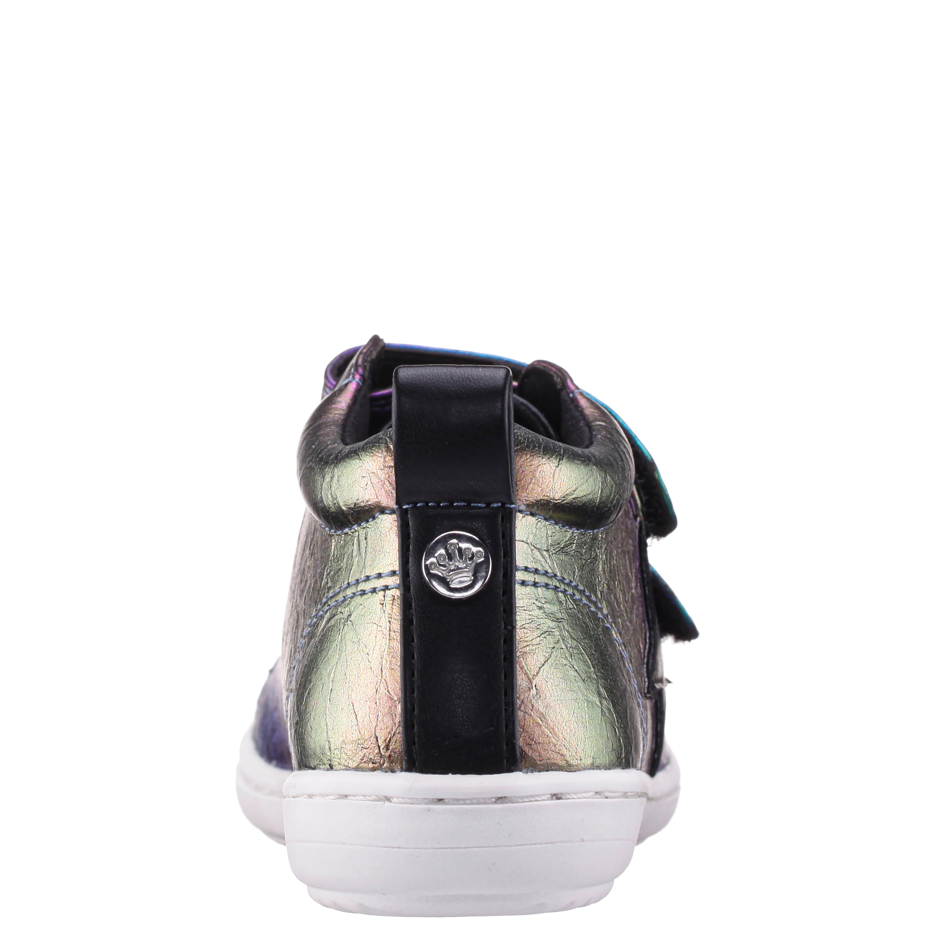 Girls Brinkly Multi Colored Metallic Velcro Sneakers | Nina Shoes