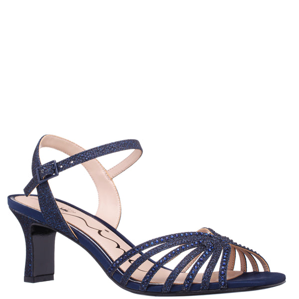 Nina Women's Bryna Ankle Strap Sandal - Blue - Sandal heels