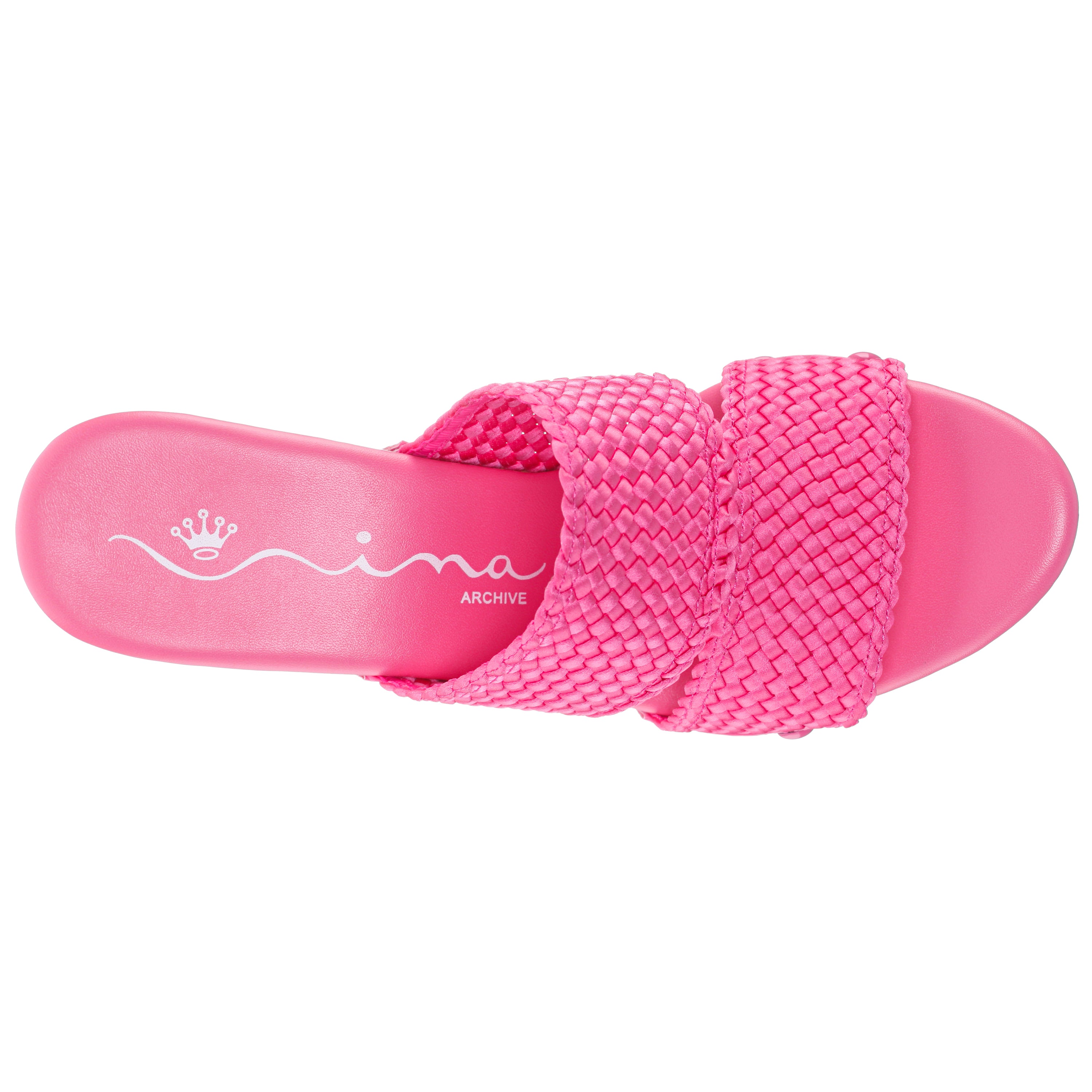 Womens Casino Pink Slip On High-Heel Platform Sandals | Nina Shoes