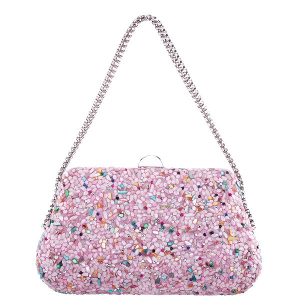Womens Cheer Pink Rock Candy Hotfix Minaudiere | Nina Shoes