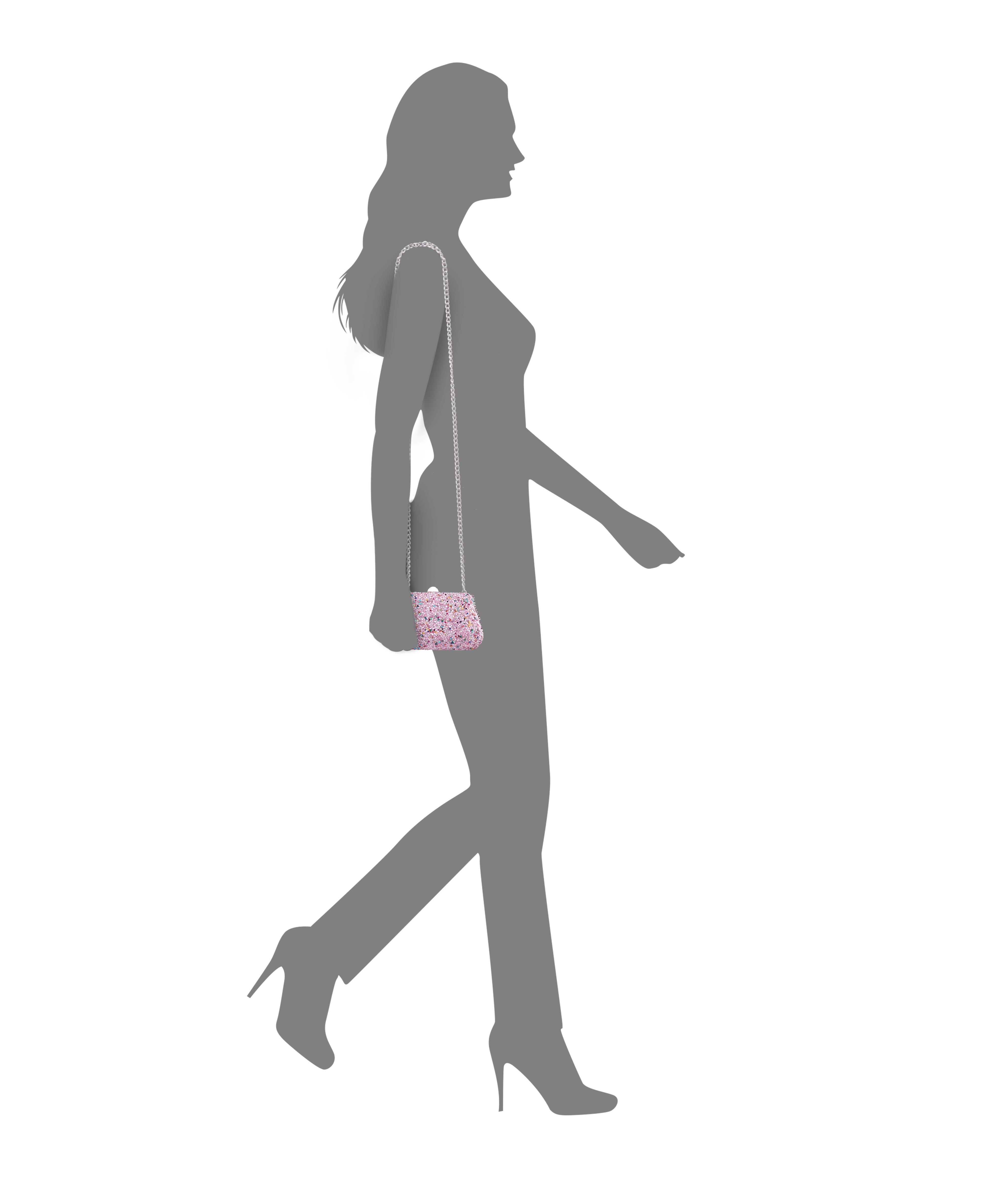 Womens Cheer Pink Rock Candy Hotfix Minaudiere | Nina Shoes