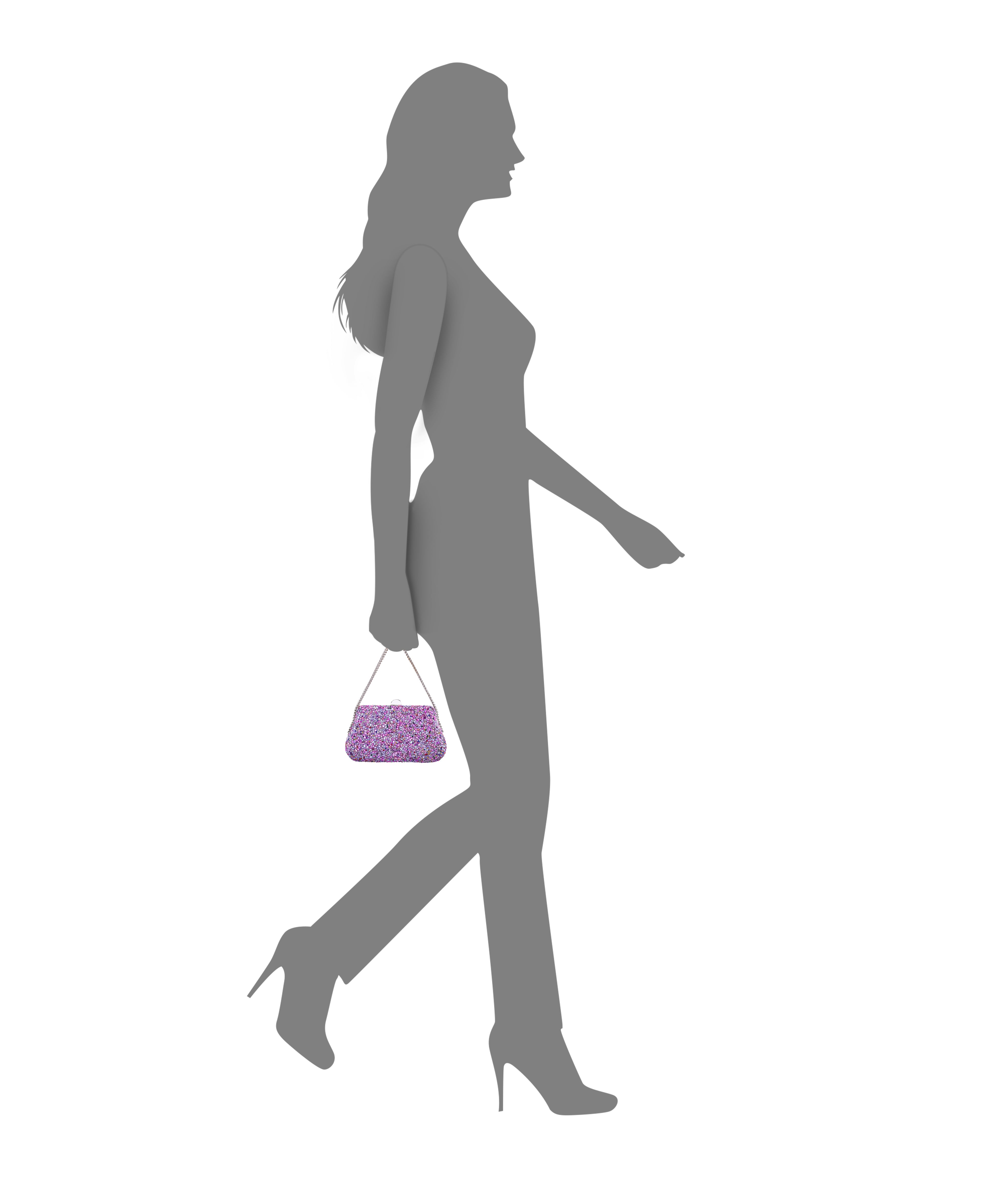 Womens Cheer Purple Group Rock Candy Hotfix Minaudiere | Nina Shoes