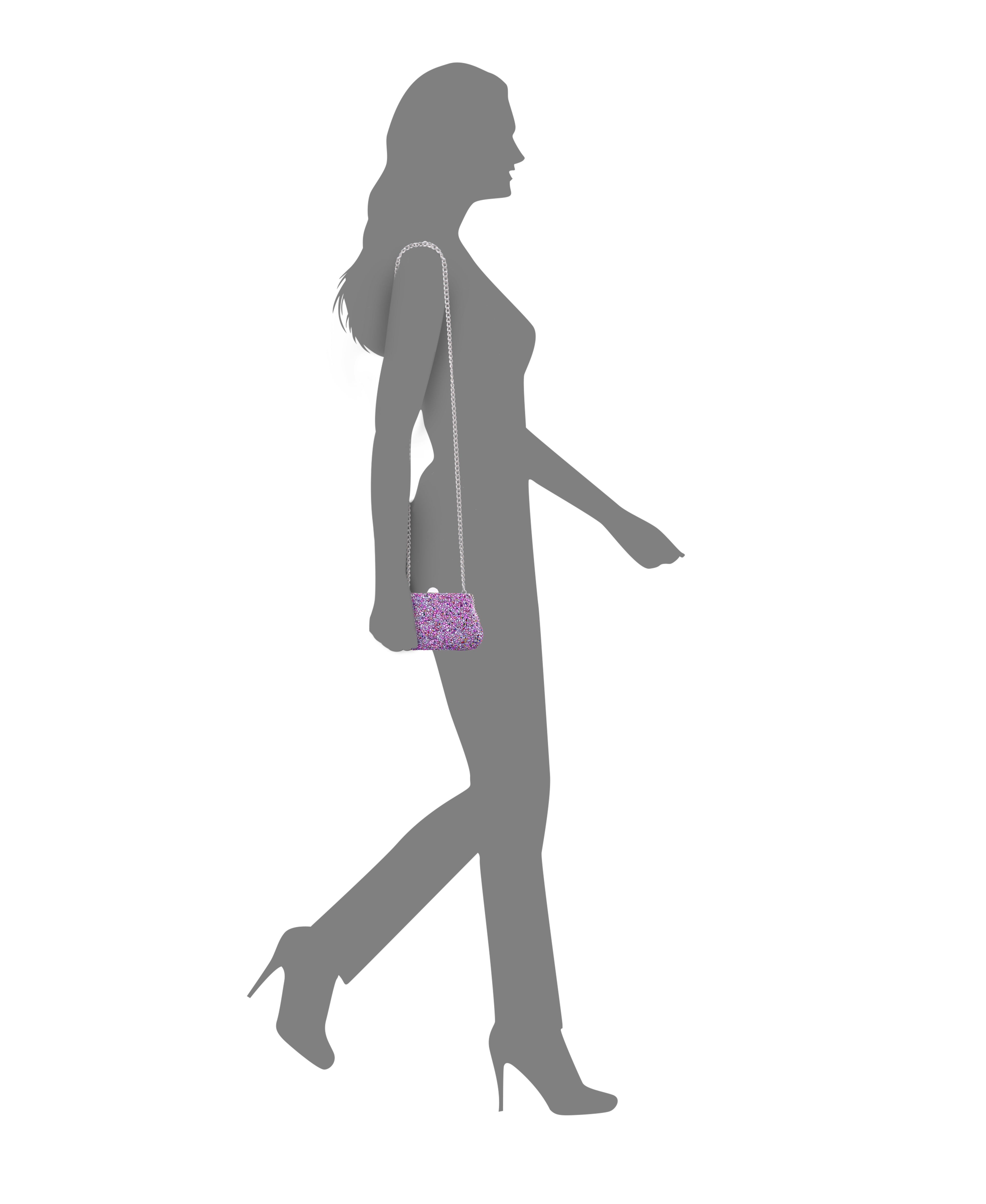 Womens Cheer Purple Group Rock Candy Hotfix Minaudiere | Nina Shoes