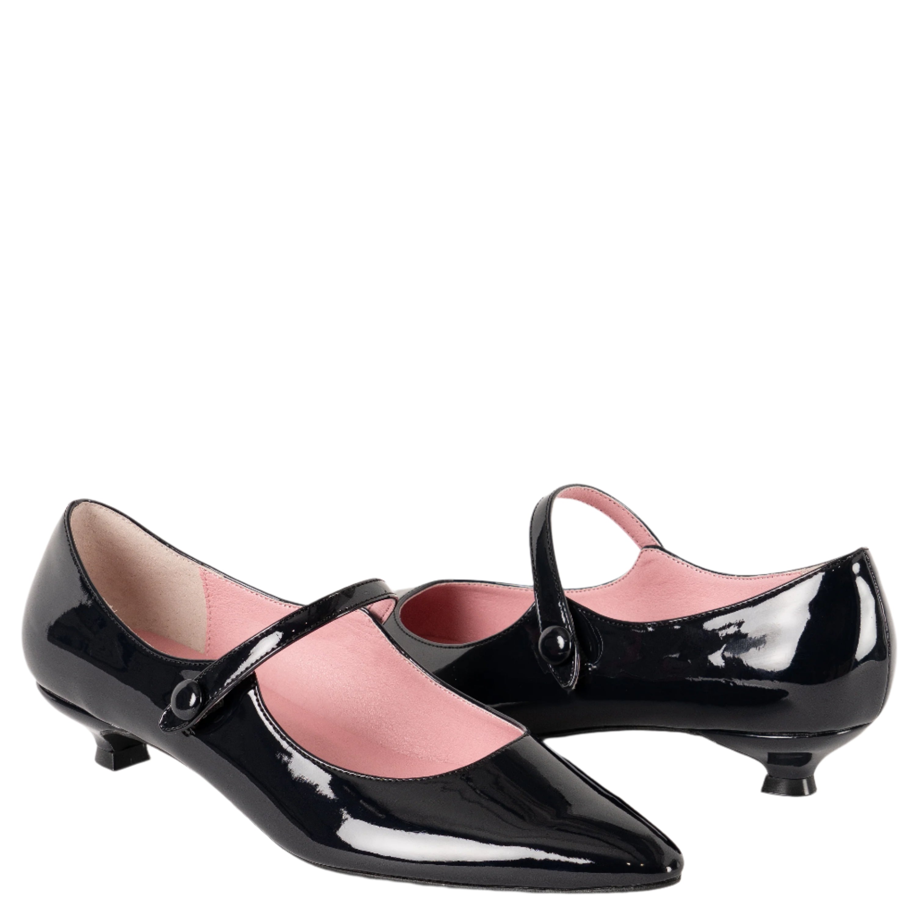 Womens Chic Black Mary Jane Flat-Shoe Pumps | Nina Shoes
