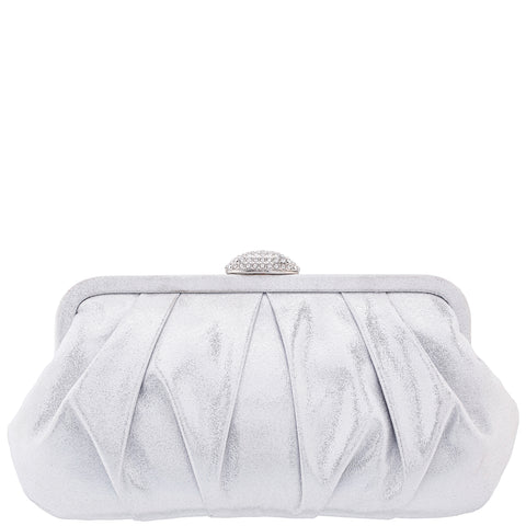 Large silver clutch online bag