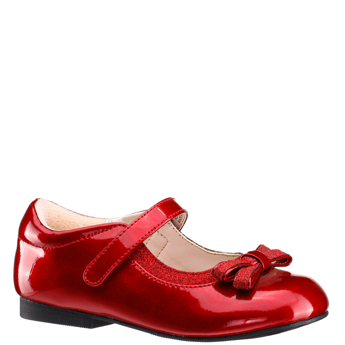 little girl dress shoes CRISTINA-Red Material_Mdf a padded insole Alyce Paris 61757 Size:0X (10-12)