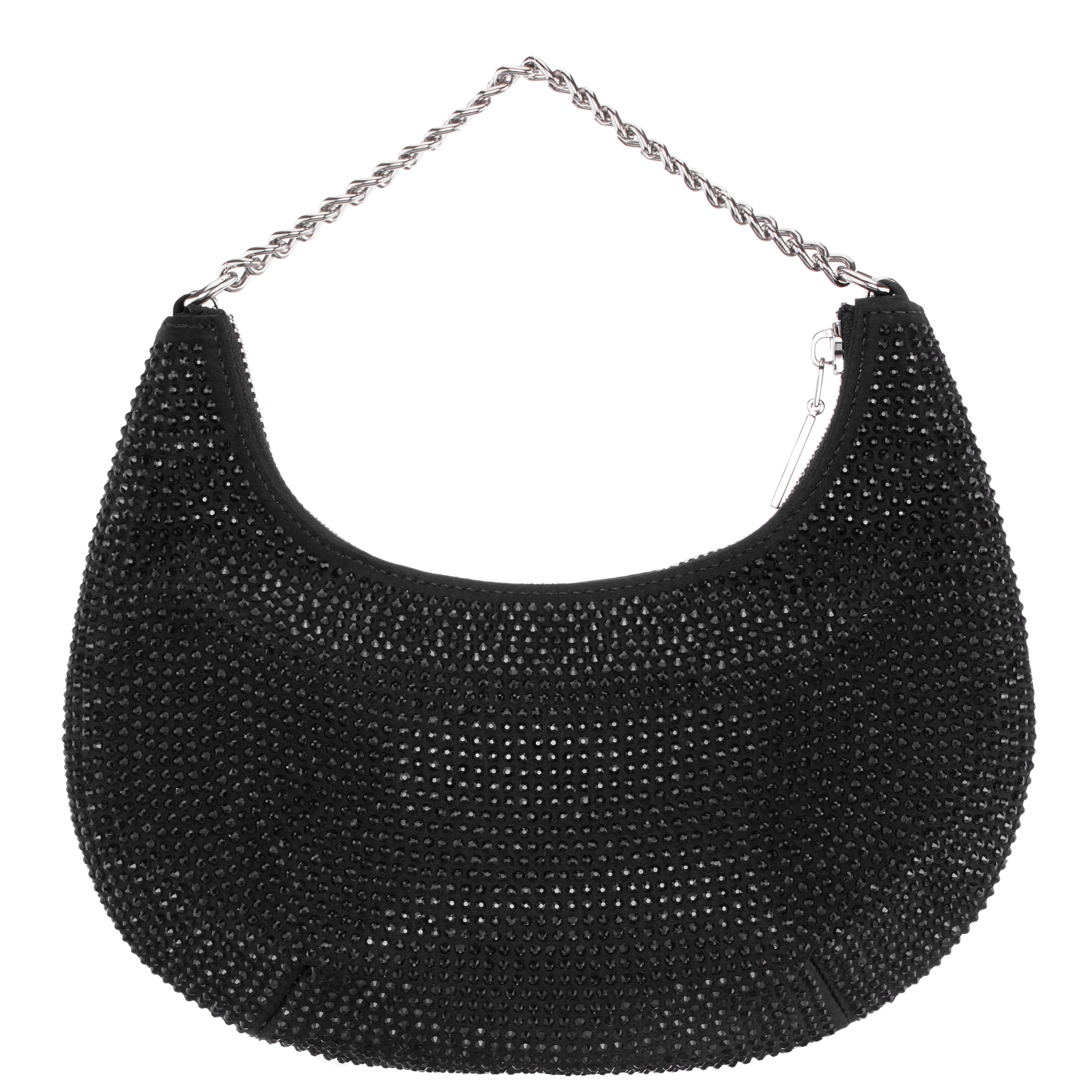 Womens Daryn Black Glass Crystal Crossbody Bag | Nina Shoes