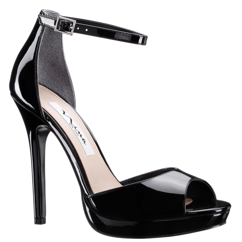 Amazon.com | LifeStride Womens Bombshell Dress Sandal Black Patent 5 M |  Heeled Sandals