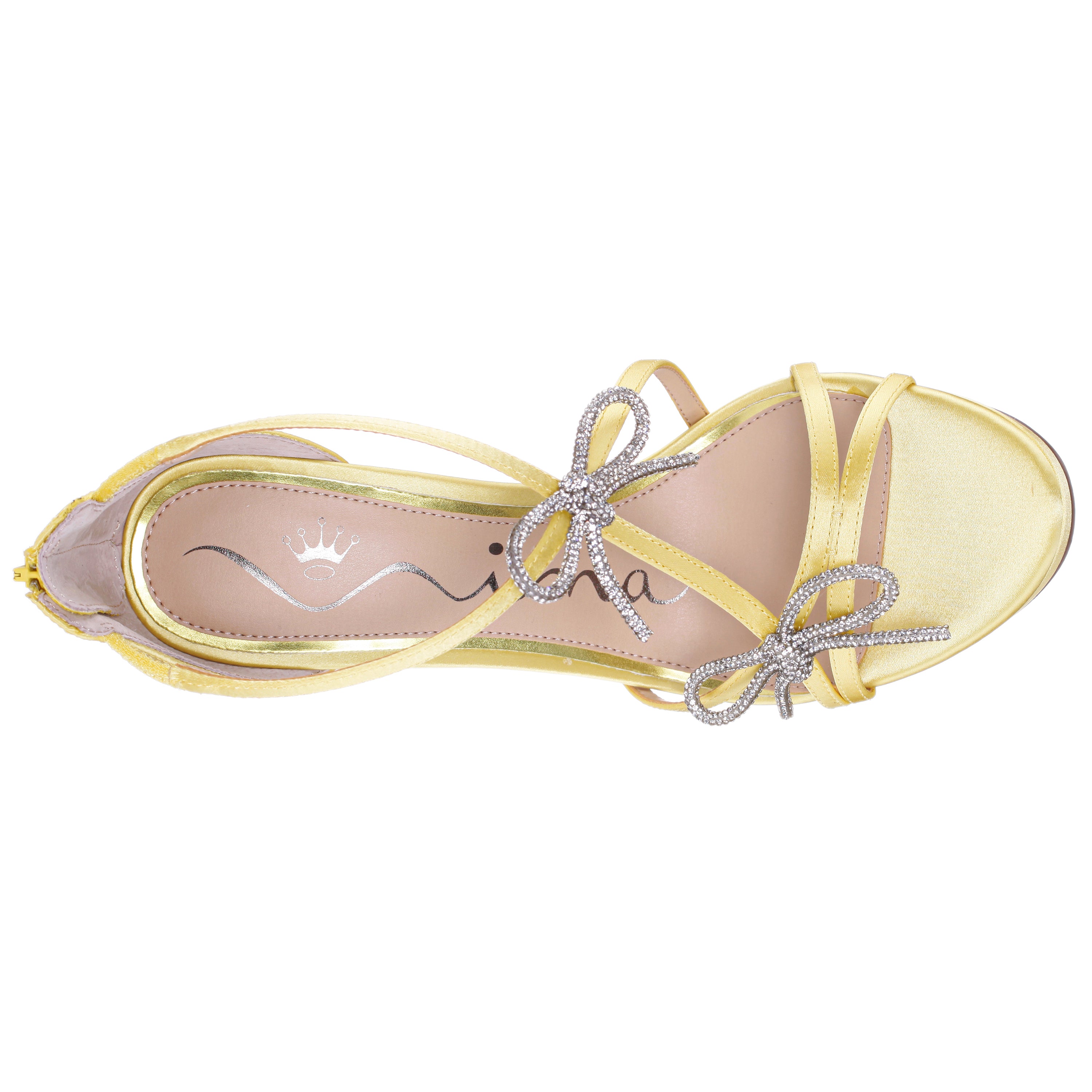 Womens Felicia Yellow Sandal Stiletto-Heel Platform | Nina Shoes