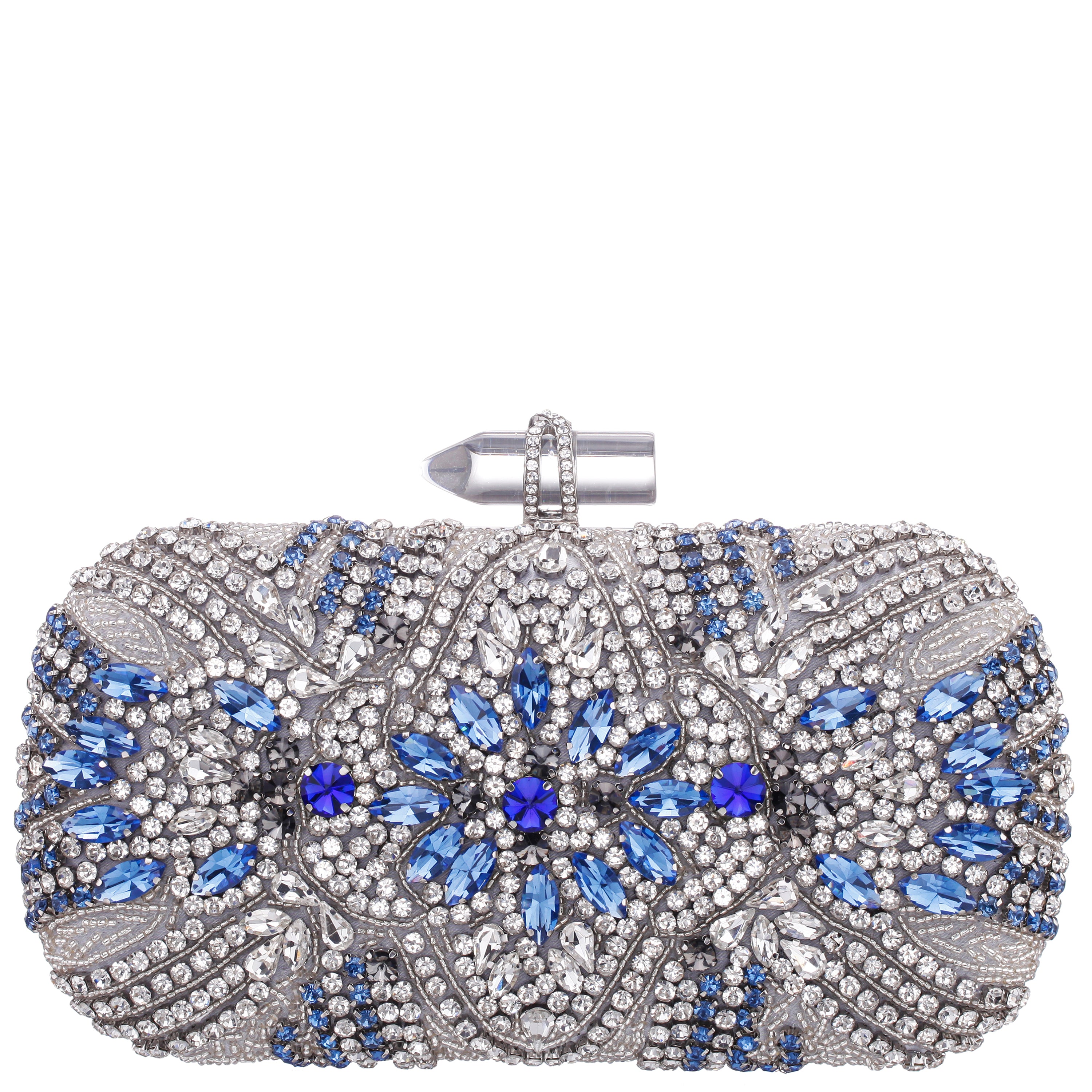Womens Gelsey Silver Crystal Embellished Minaudiere | Nina Shoes