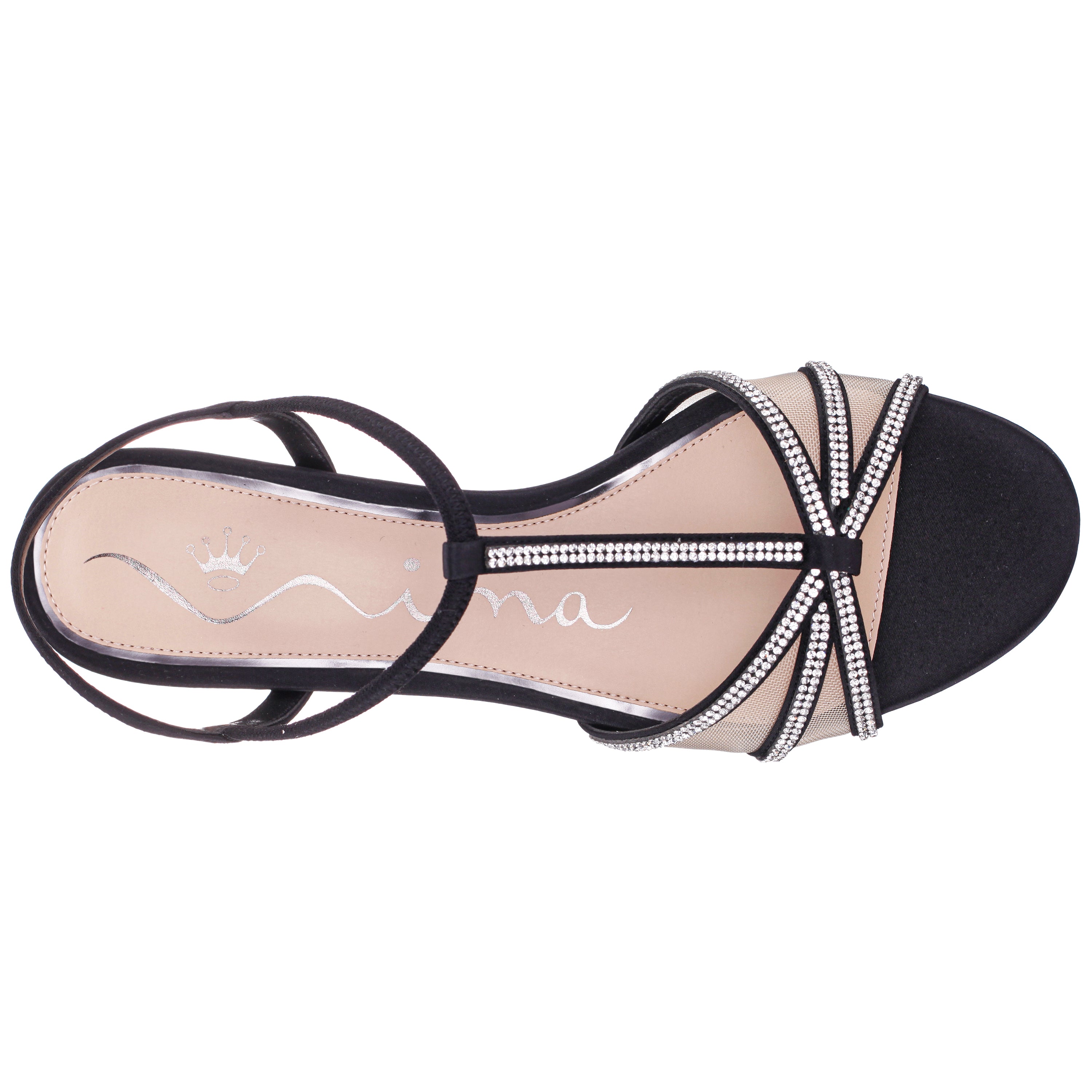 Womens Goldie Black Sandal Low-Heel | Nina Shoes