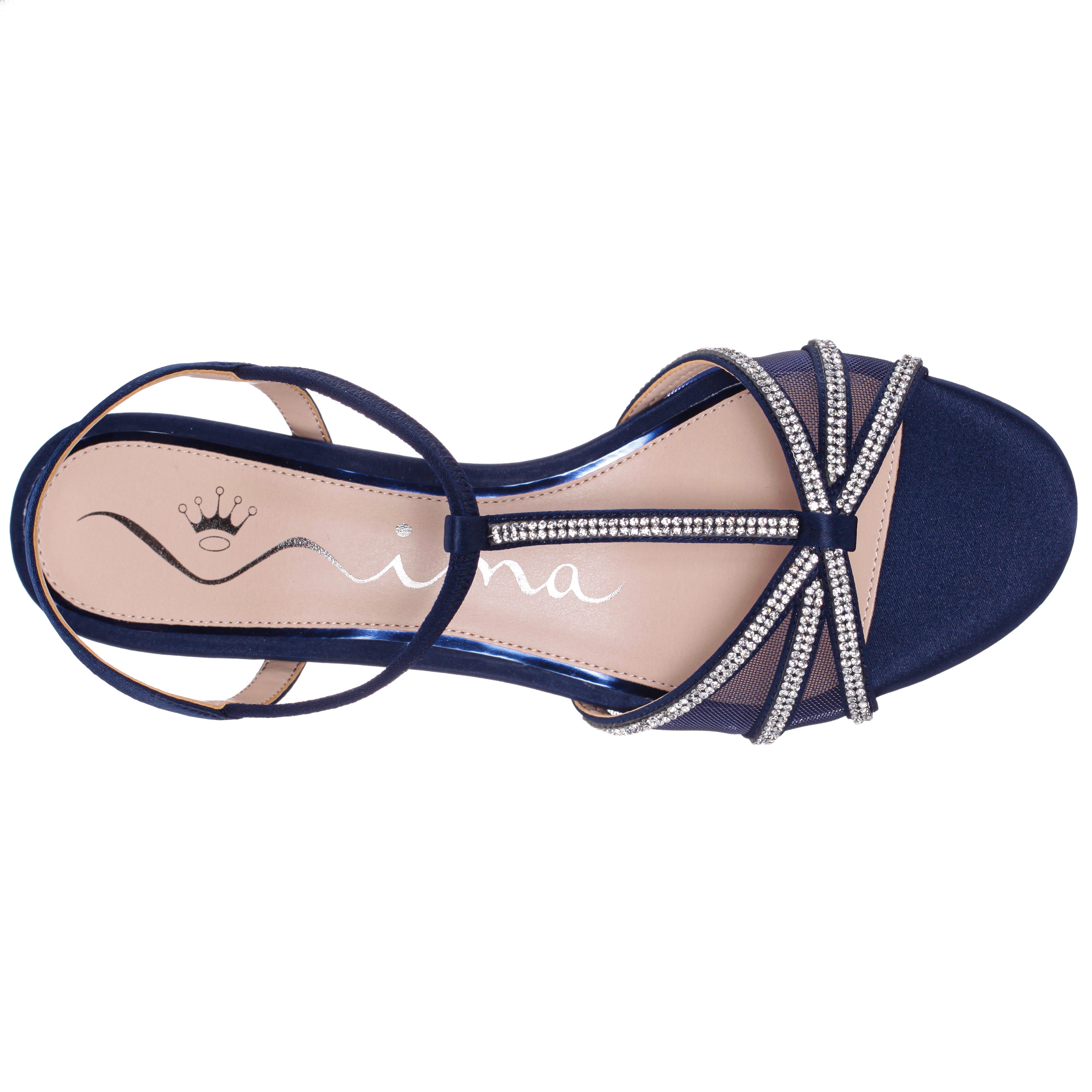 Womens Goldie Blue Sandal Low-Heel | Nina Shoes