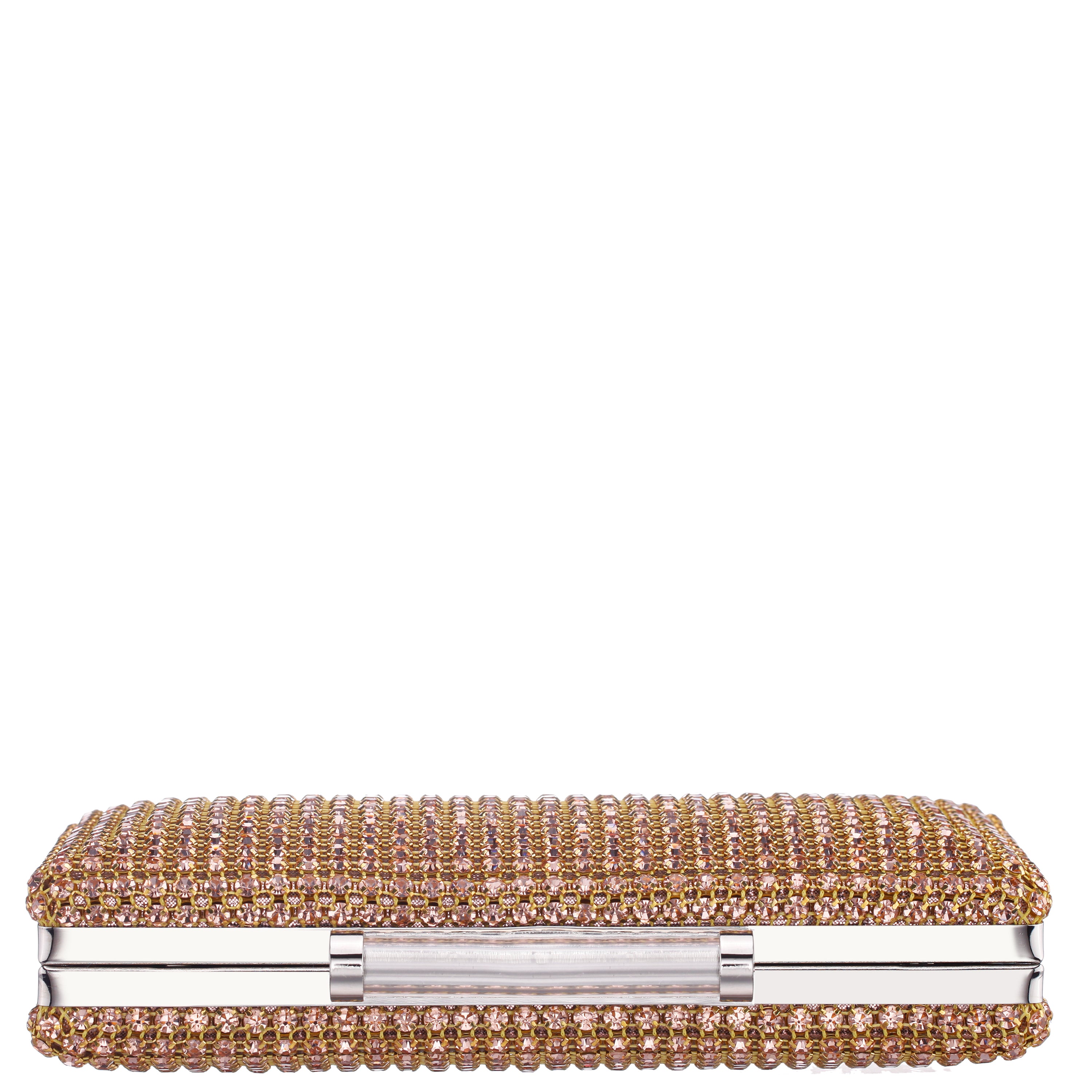 Womens Gracious Pearl Rose Crystal Mesh Minaudiere | Nina Shoes