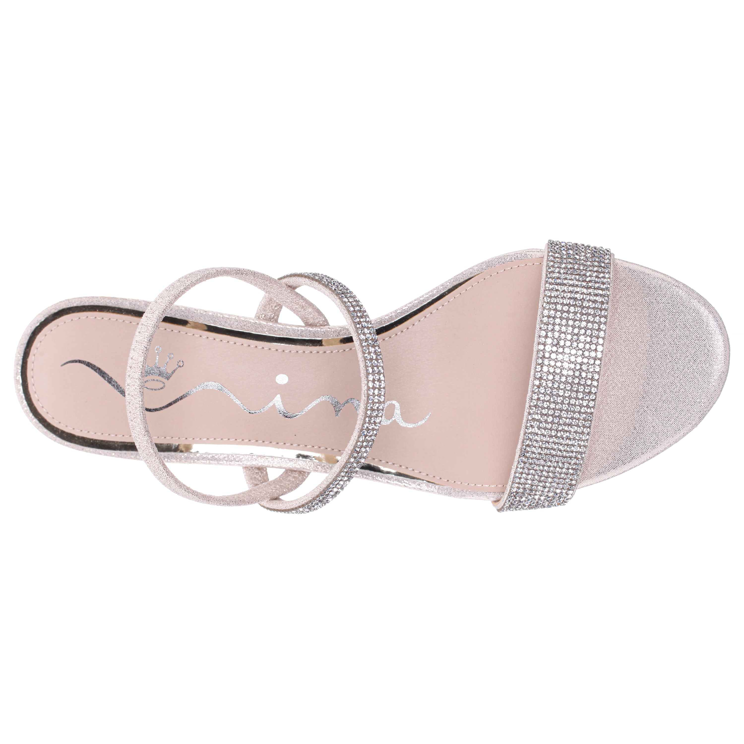 Womens Gwenda Platino Sandal Low-Heel Sandals | Nina Shoes