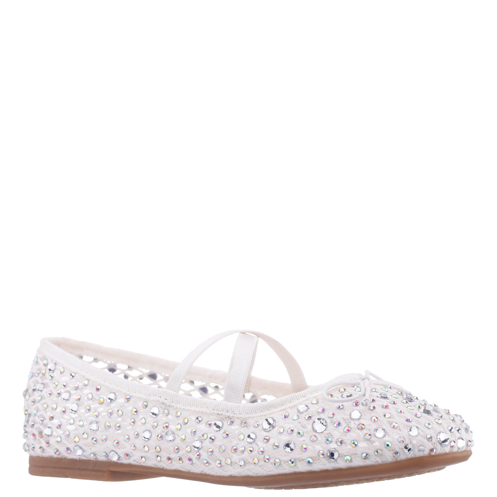 Nina Big Girls Hadley Ballet Flats - White - 4 Nina Big Girls Hadley Ballet Flats - White - 4