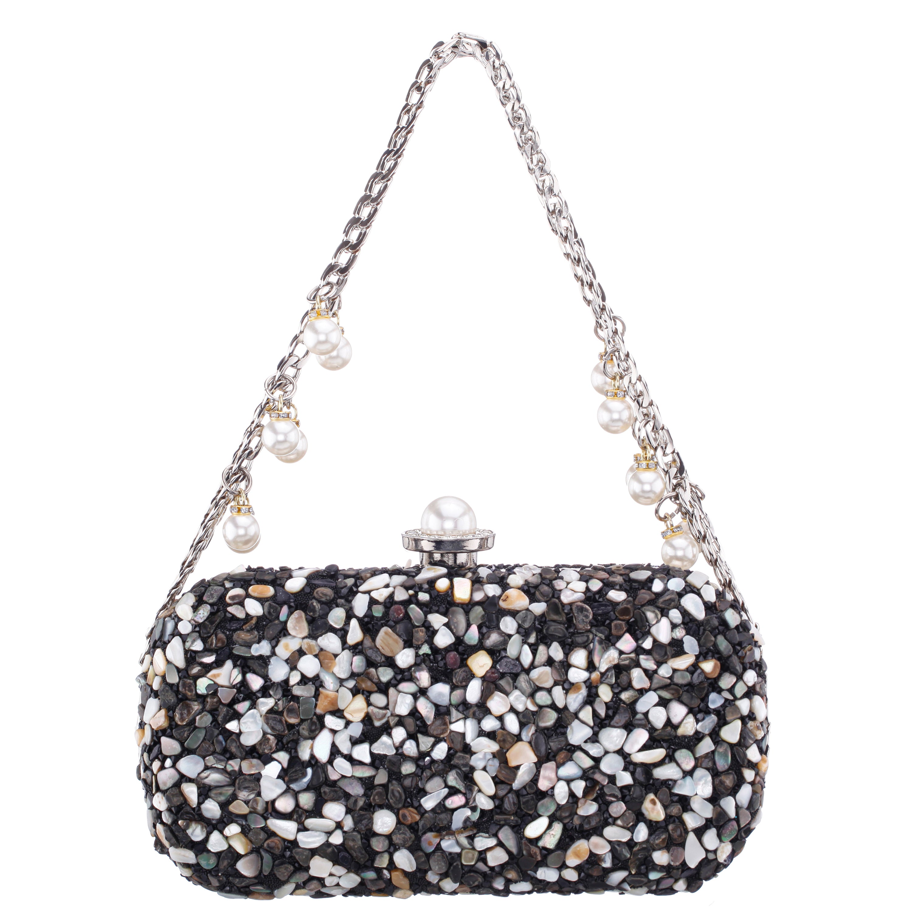 Womens Harmony Black Rock Candy Hotfix Minaudiere | Nina Shoes