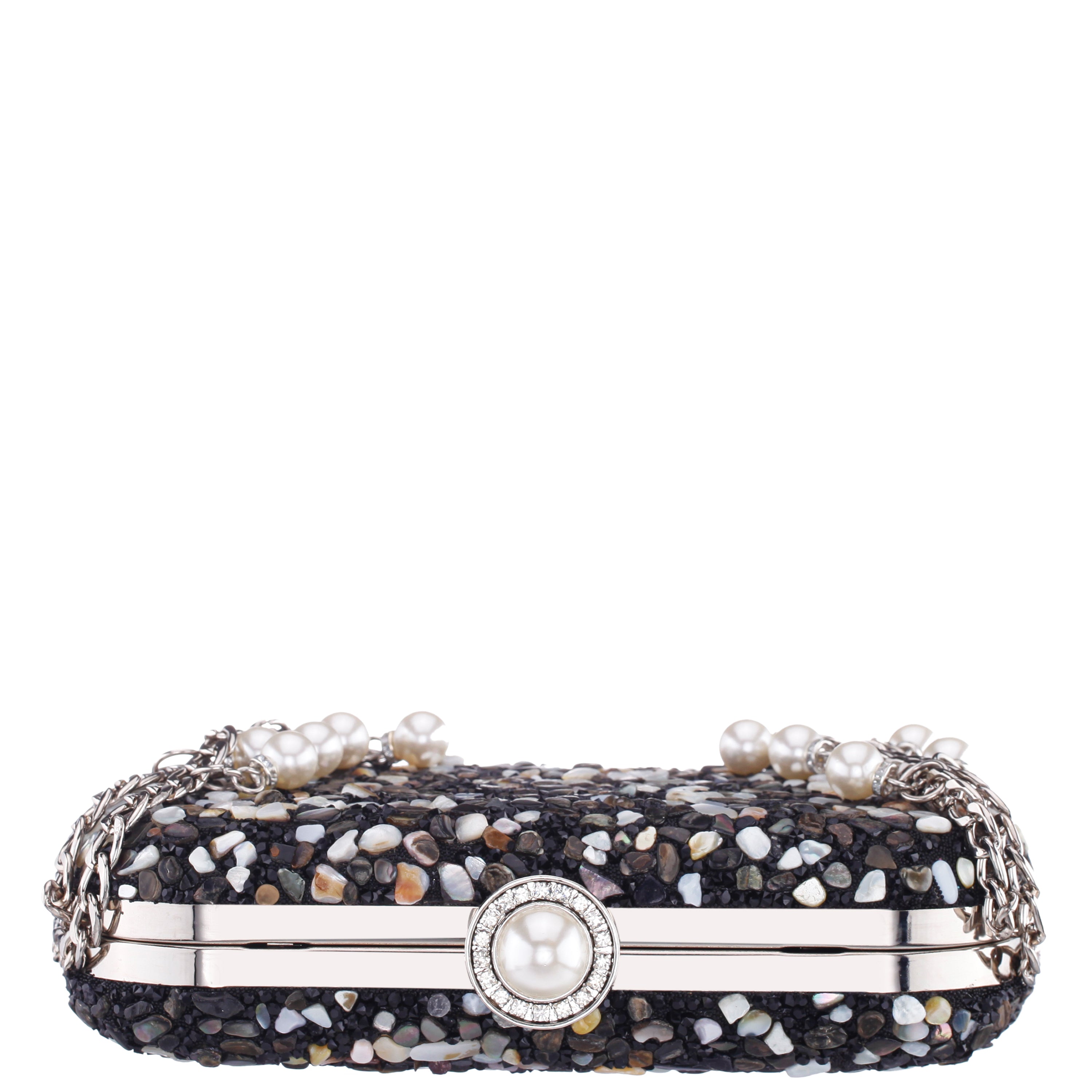 Womens Harmony Black Rock Candy Hotfix Minaudiere | Nina Shoes