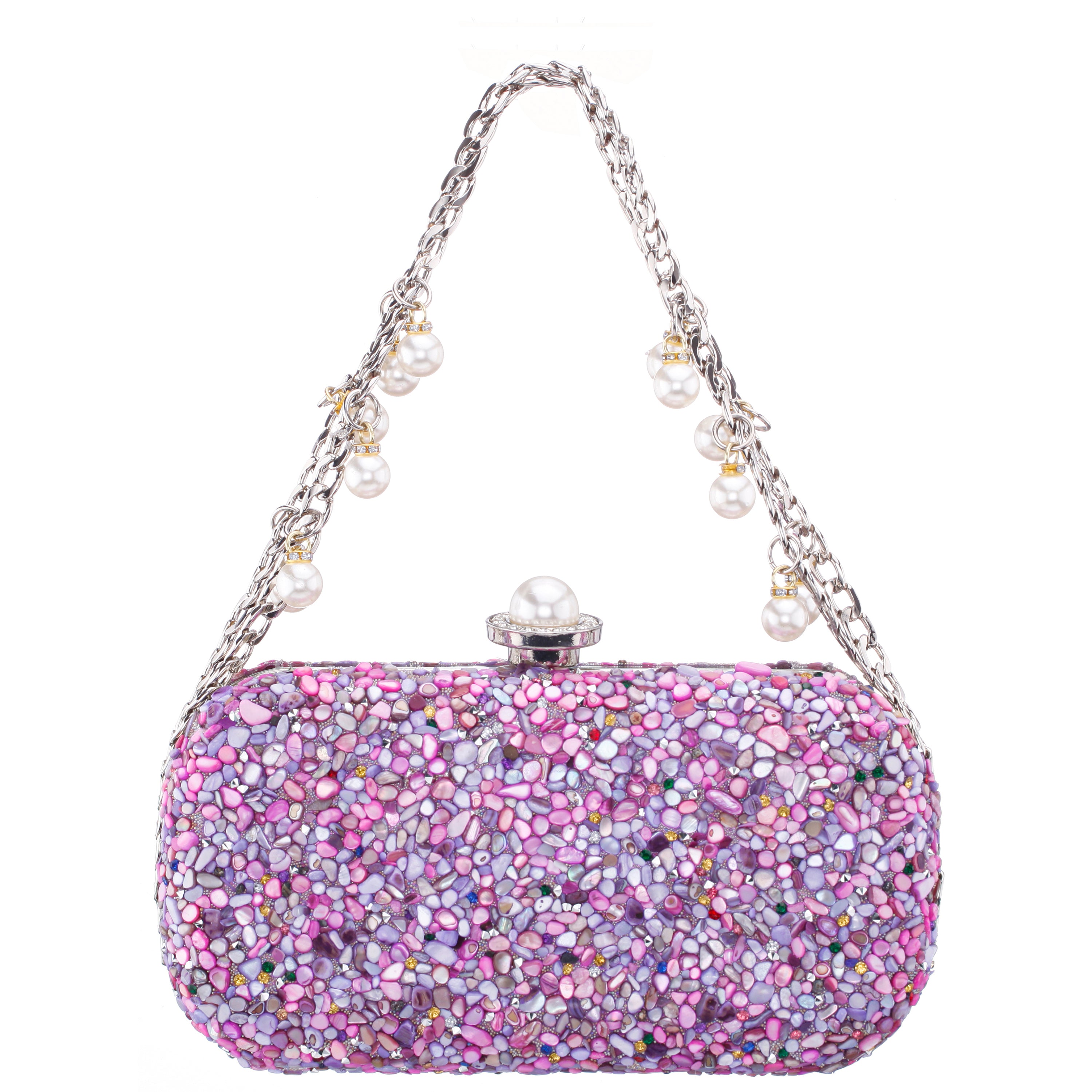 Womens Harmony Purple Rock Candy Hotfix Minaudiere | Nina Shoes
