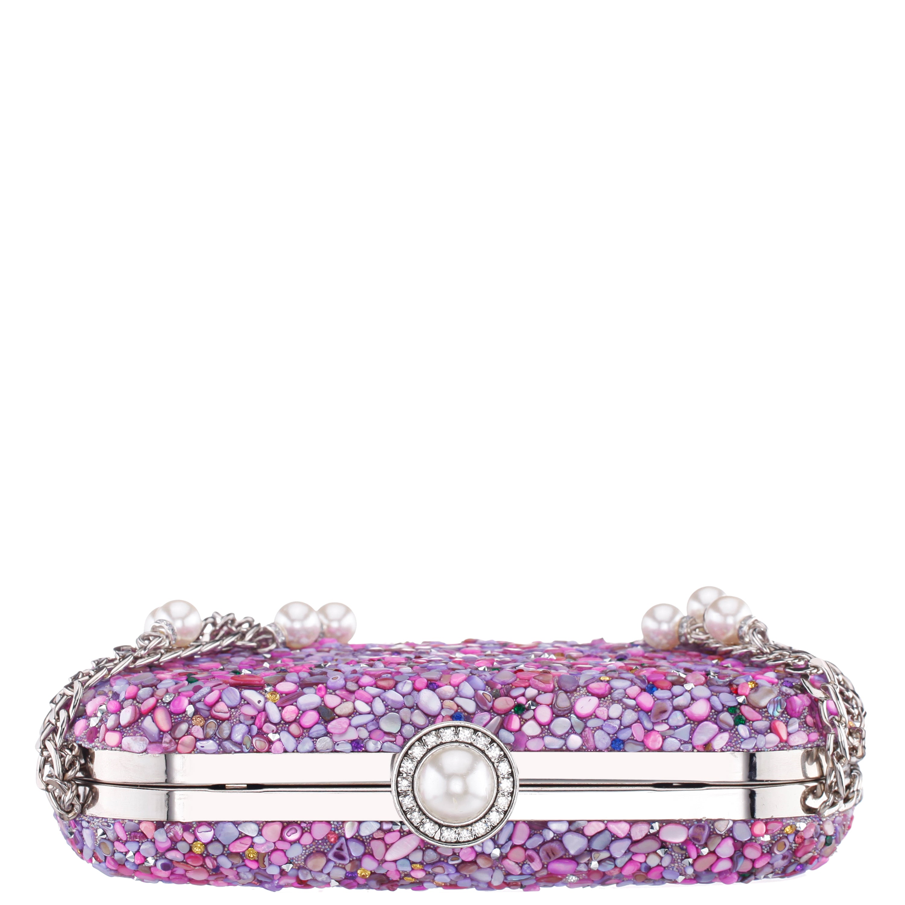 Womens Harmony Purple Rock Candy Hotfix Minaudiere | Nina Shoes