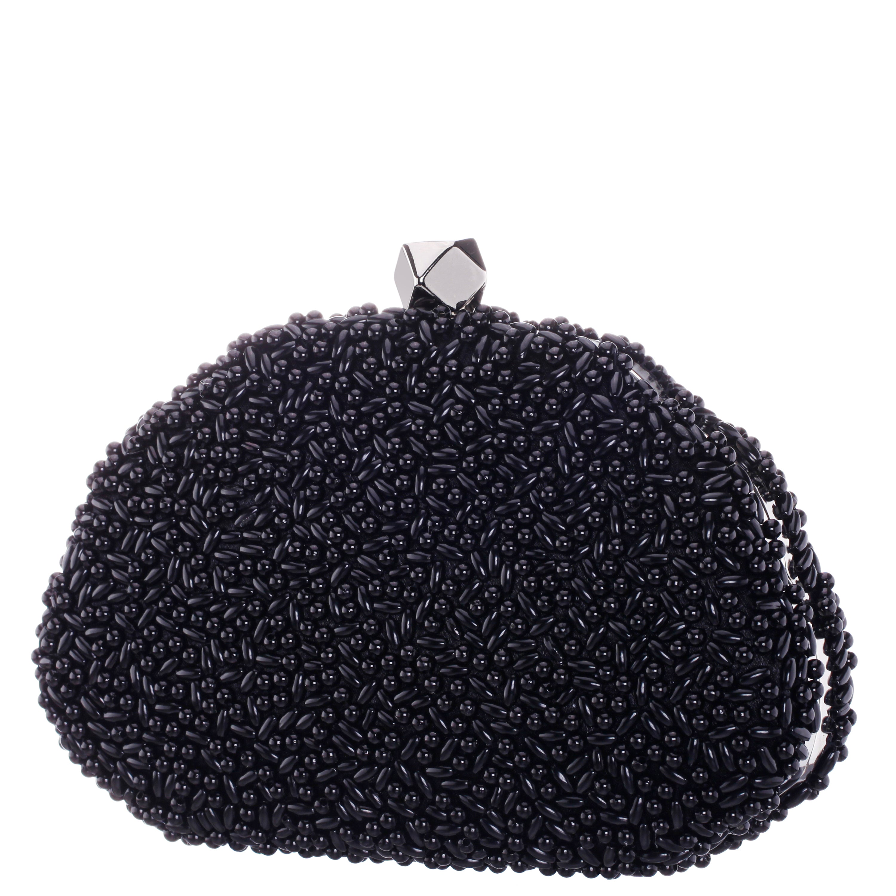 Womens Hera Black Plastic Beads Minaudiere | Nina Shoes