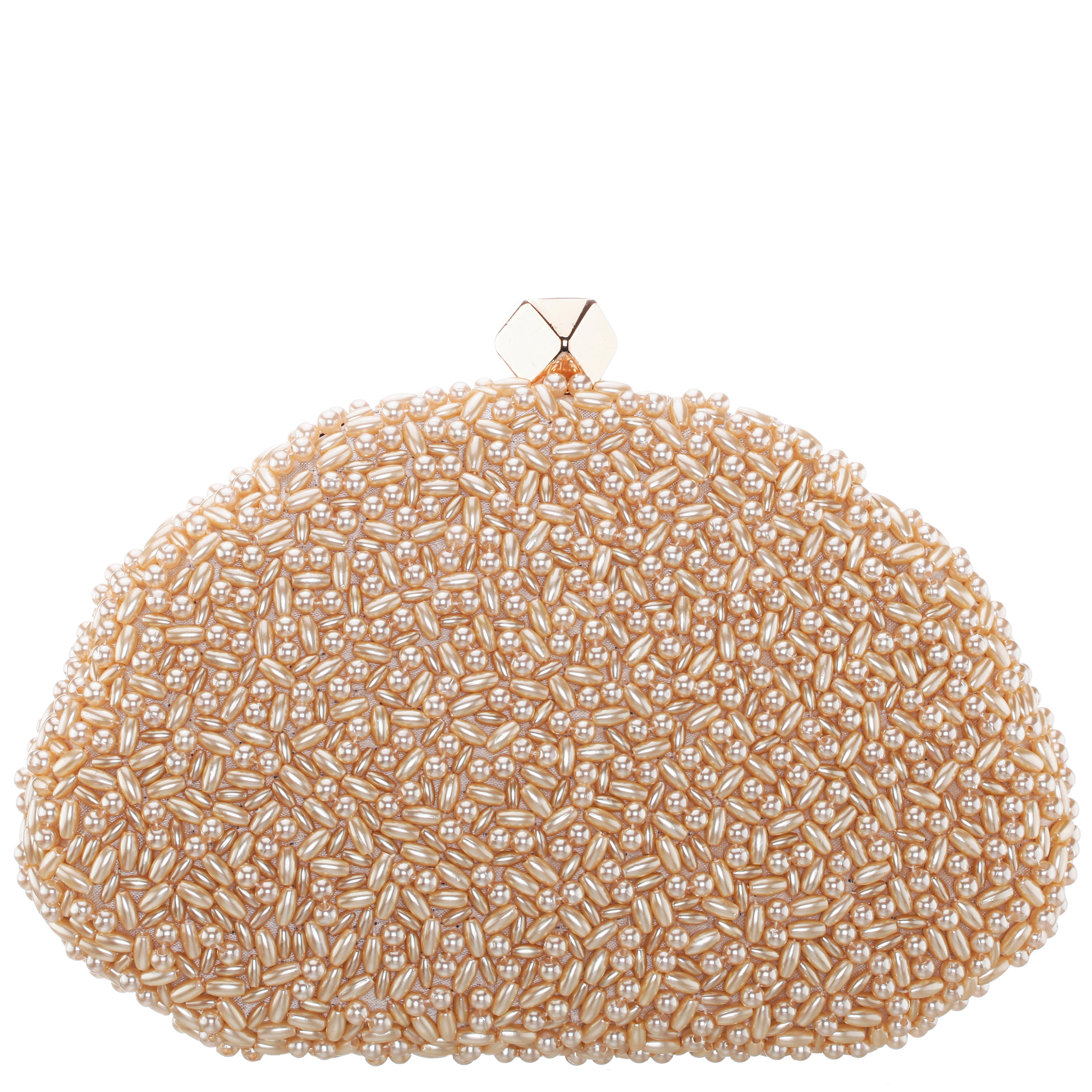 Womens Hera Beige Plastic Beads Minaudiere | Nina Shoes