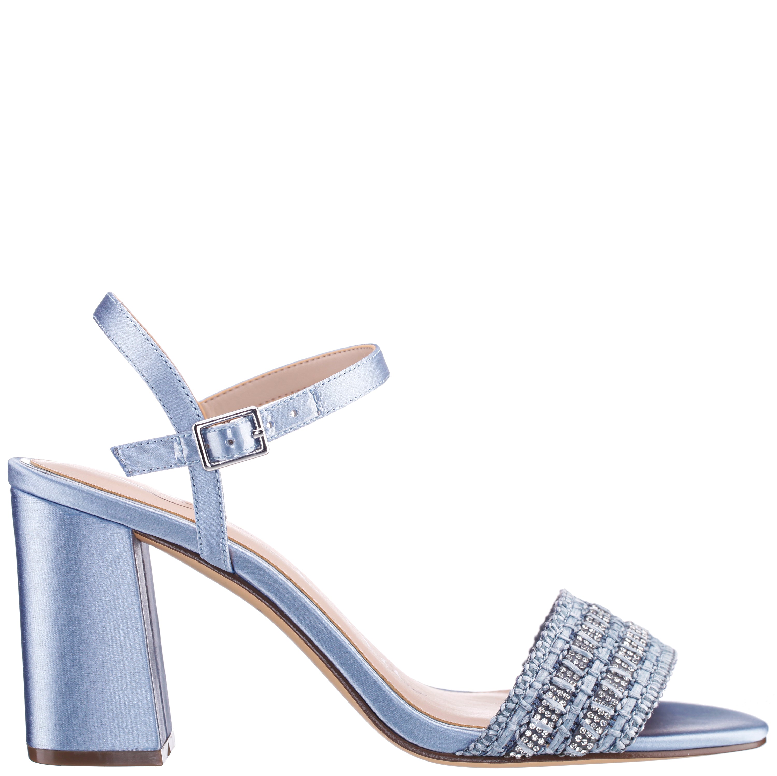Womens Herma Blue Sandal Mid-Heel | Nina Shoes