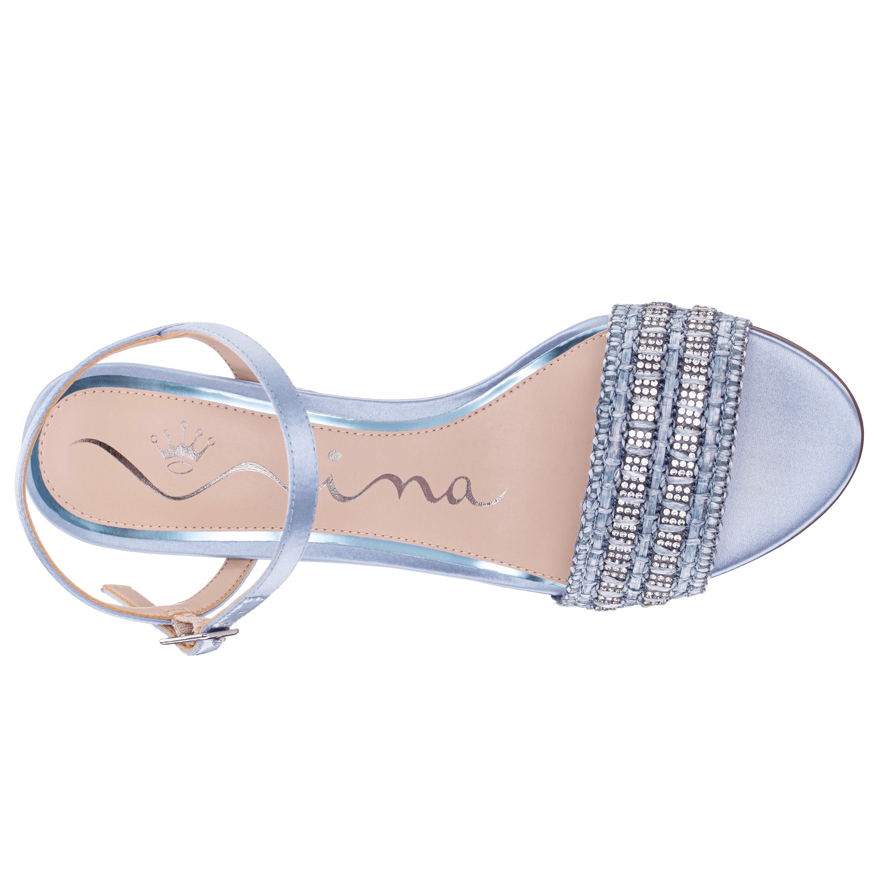 Womens Herma Blue Sandal Mid-Heel | Nina Shoes