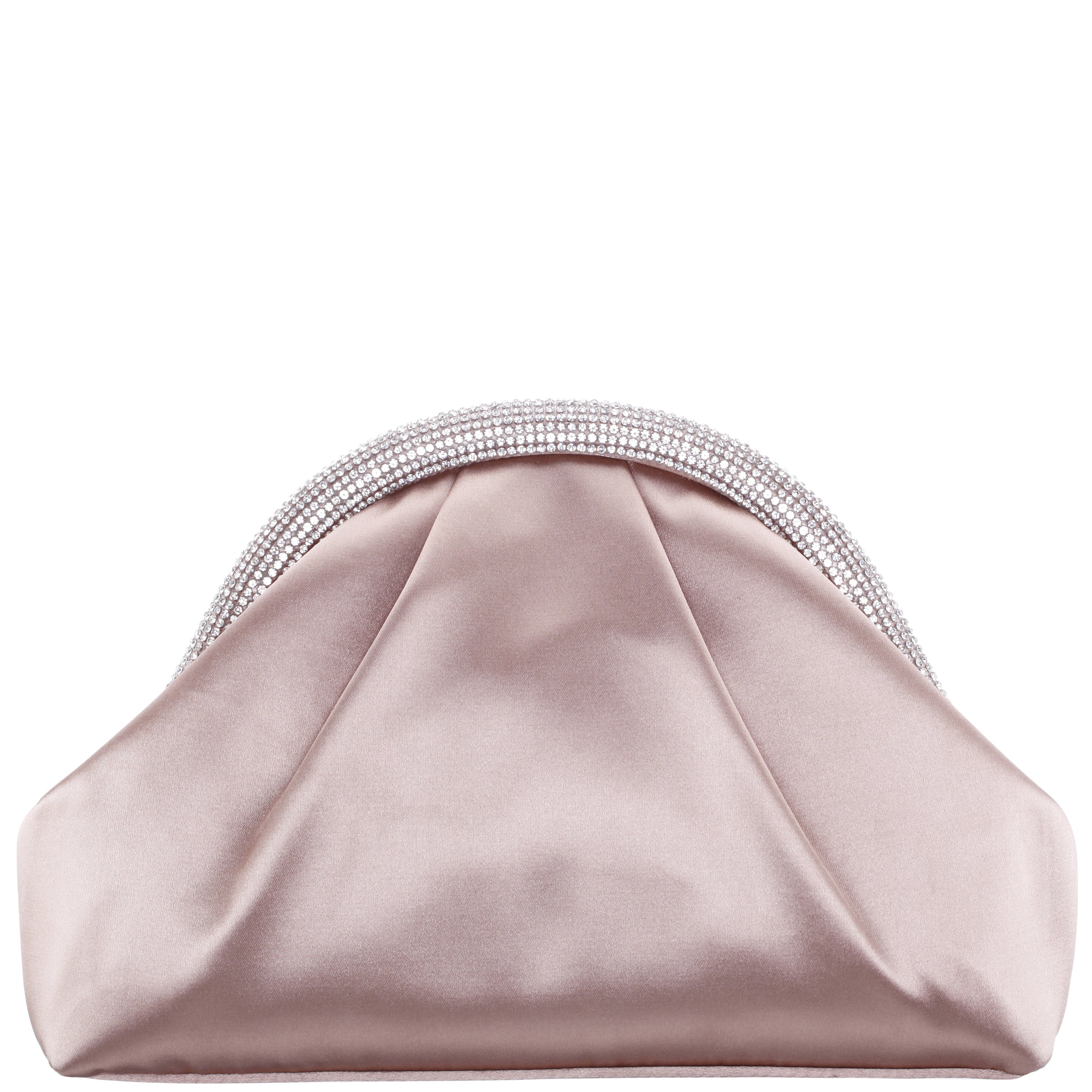 Womens Jane Brown Glass Crystal / Satin Frame Clutch | Nina Shoes