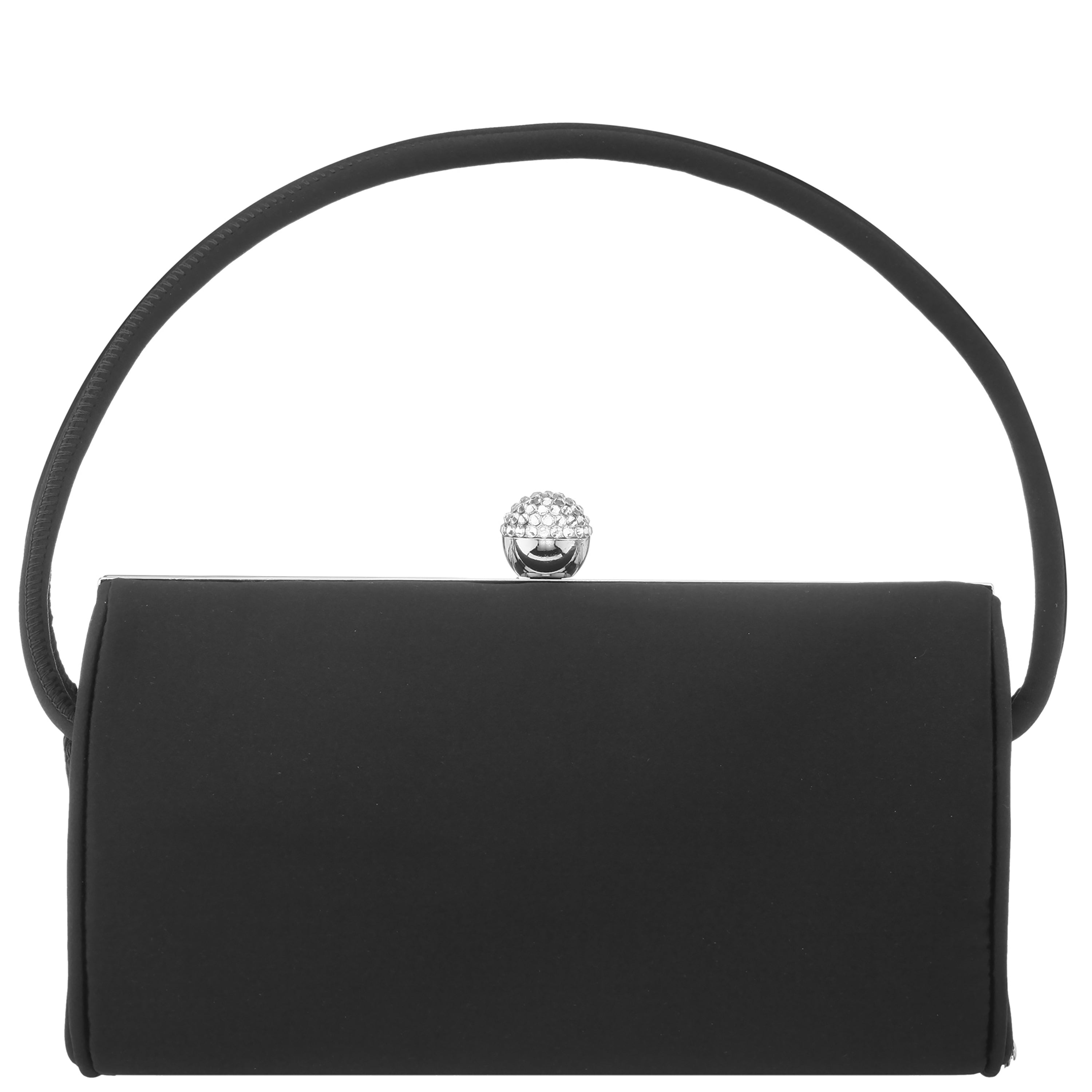 Womens Khalani Black Satin Handle Bag | Nina Shoes