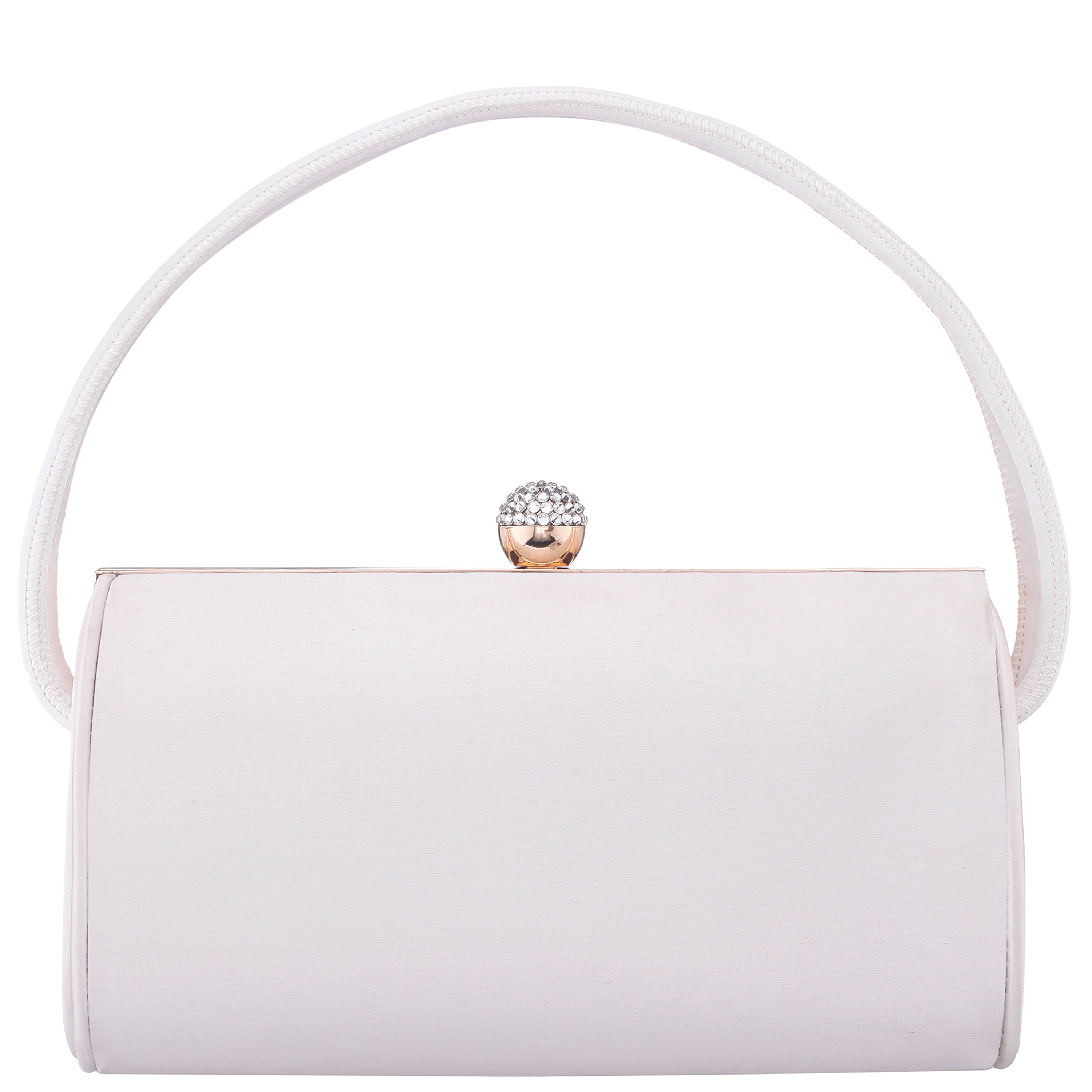 Womens Khalani Beige Satin Handle Bag | Nina Shoes