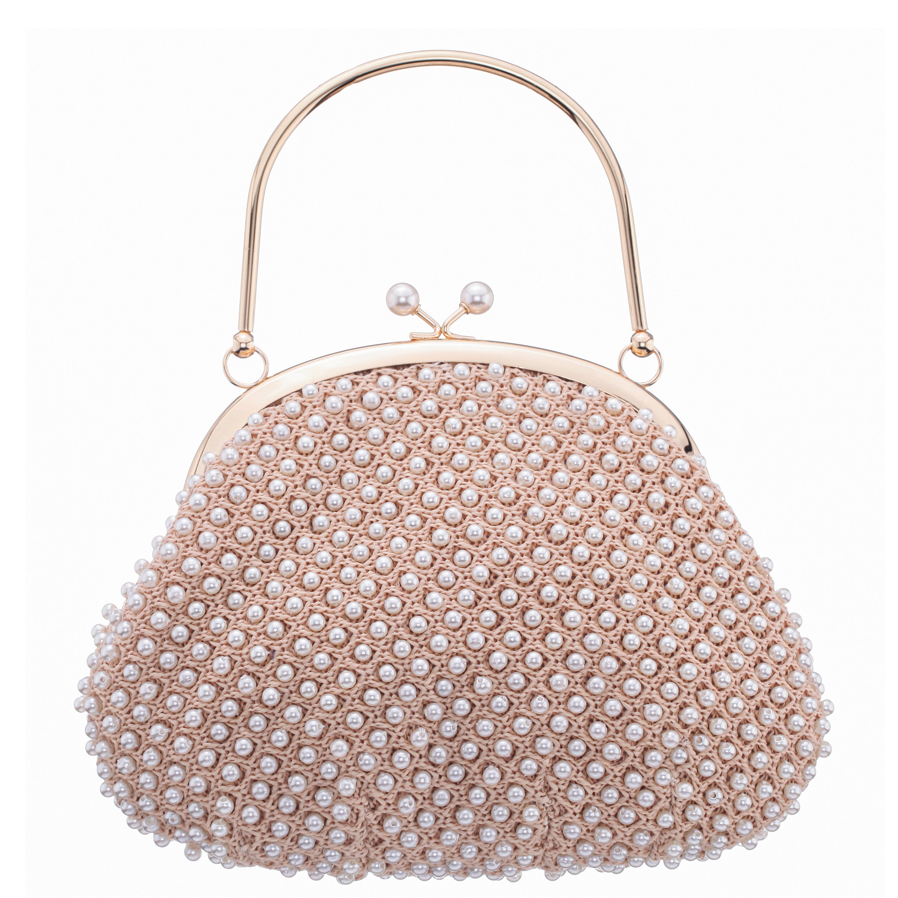 Womens Kym Beige Pearl/Mesh Frame Bag Nina Shoes