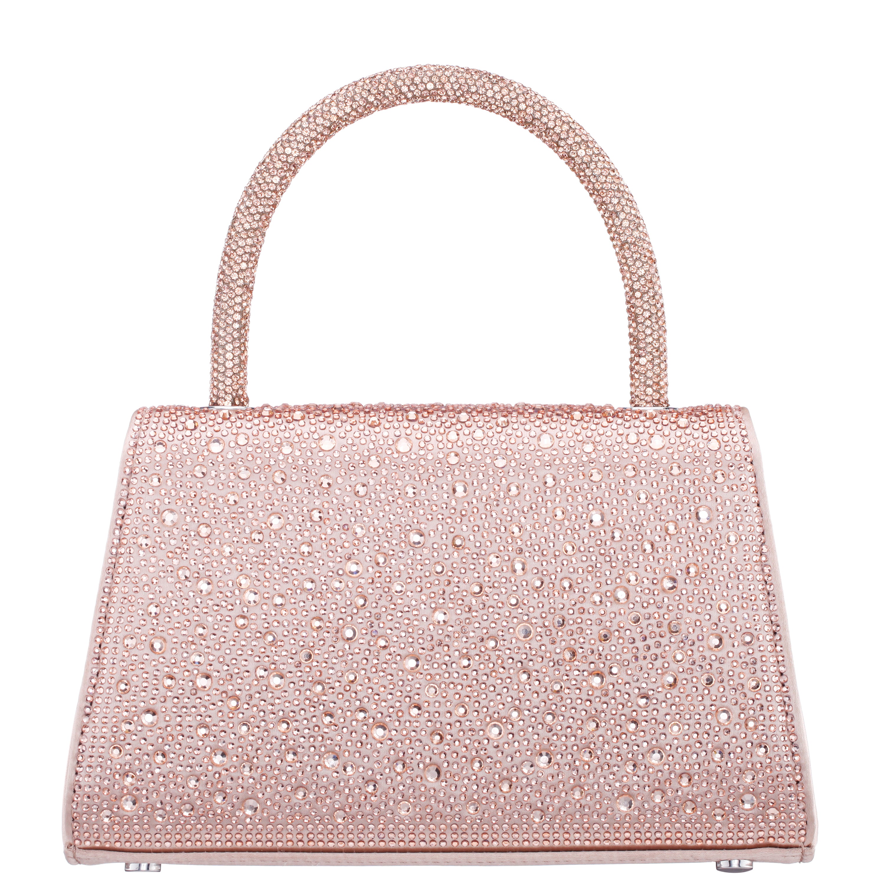 Womens Legacy Pearl Rose Glass Crystal / Satin Handle Satchel