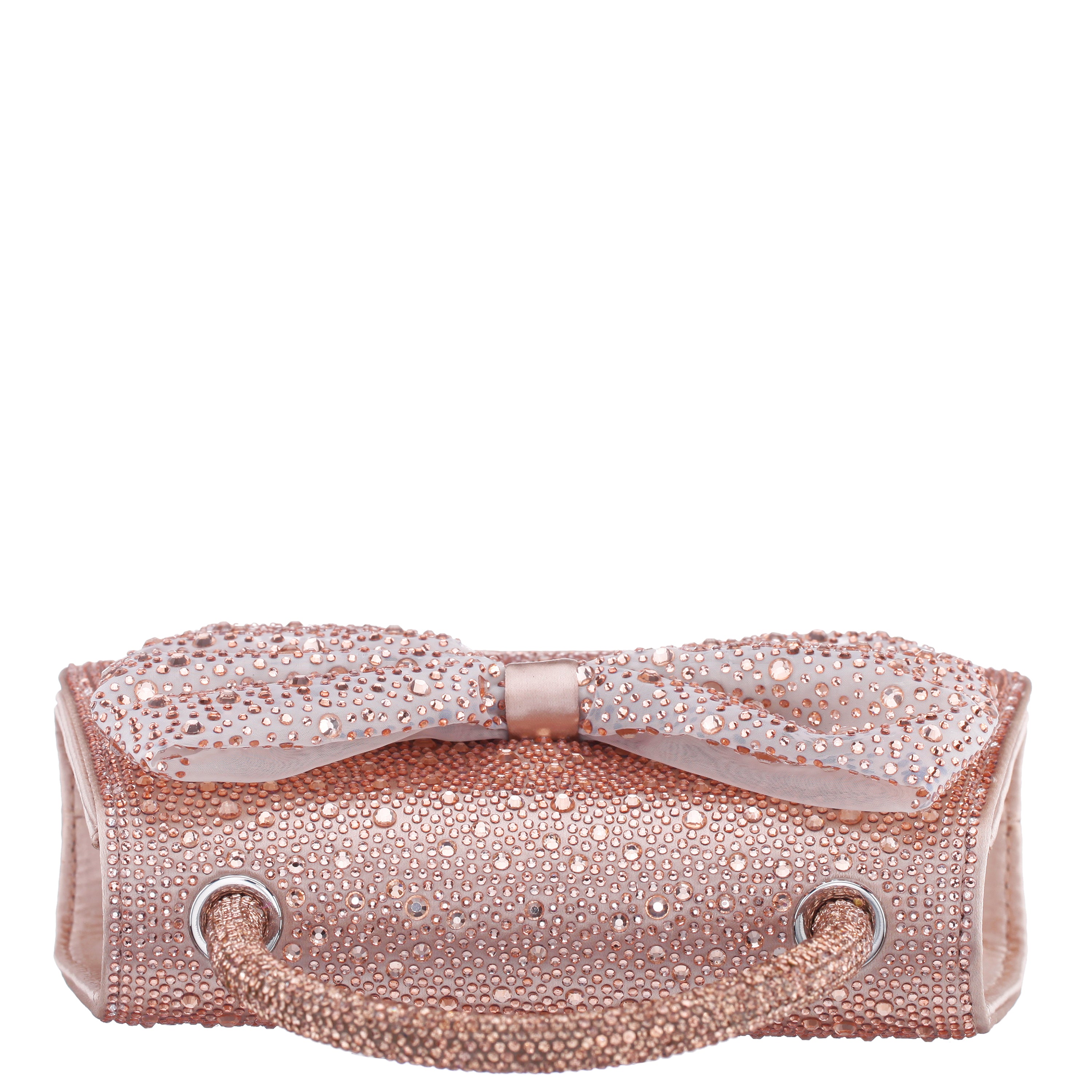 Womens Legacy Pearl Rose Glass Crystal / Satin Handle Satchel