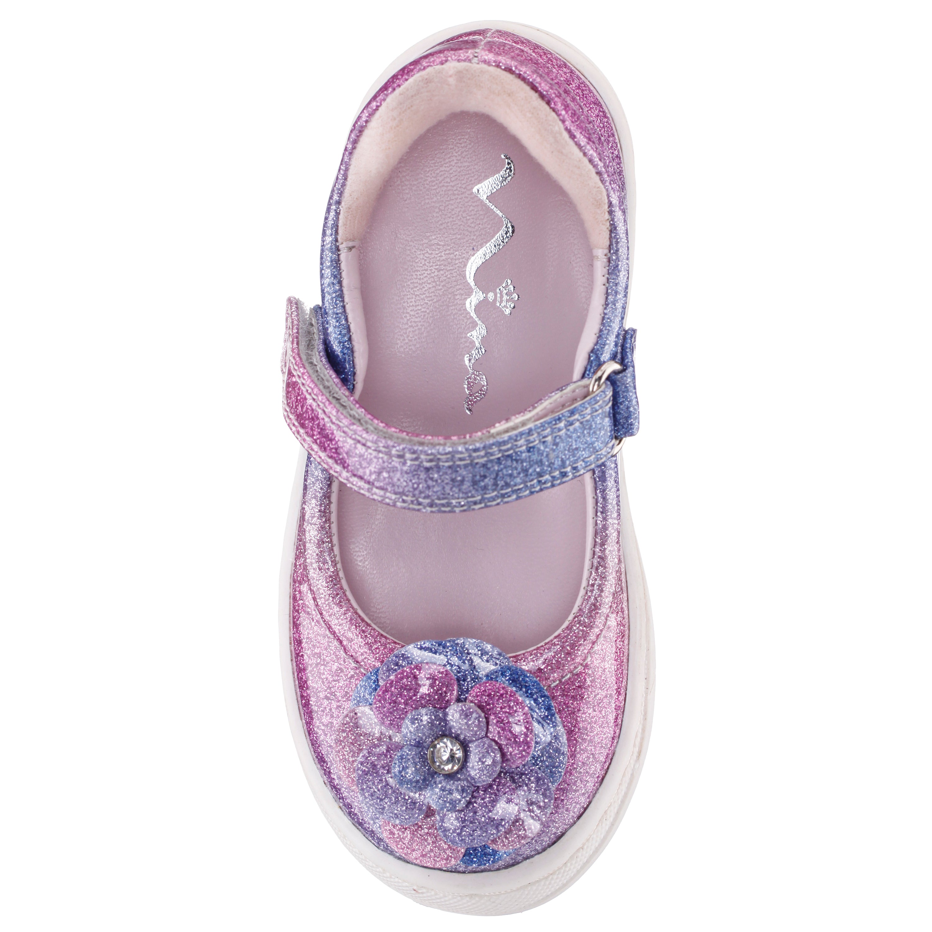 Girls Margaret Multi Colored Coated Glitter Bump Toe May Jane