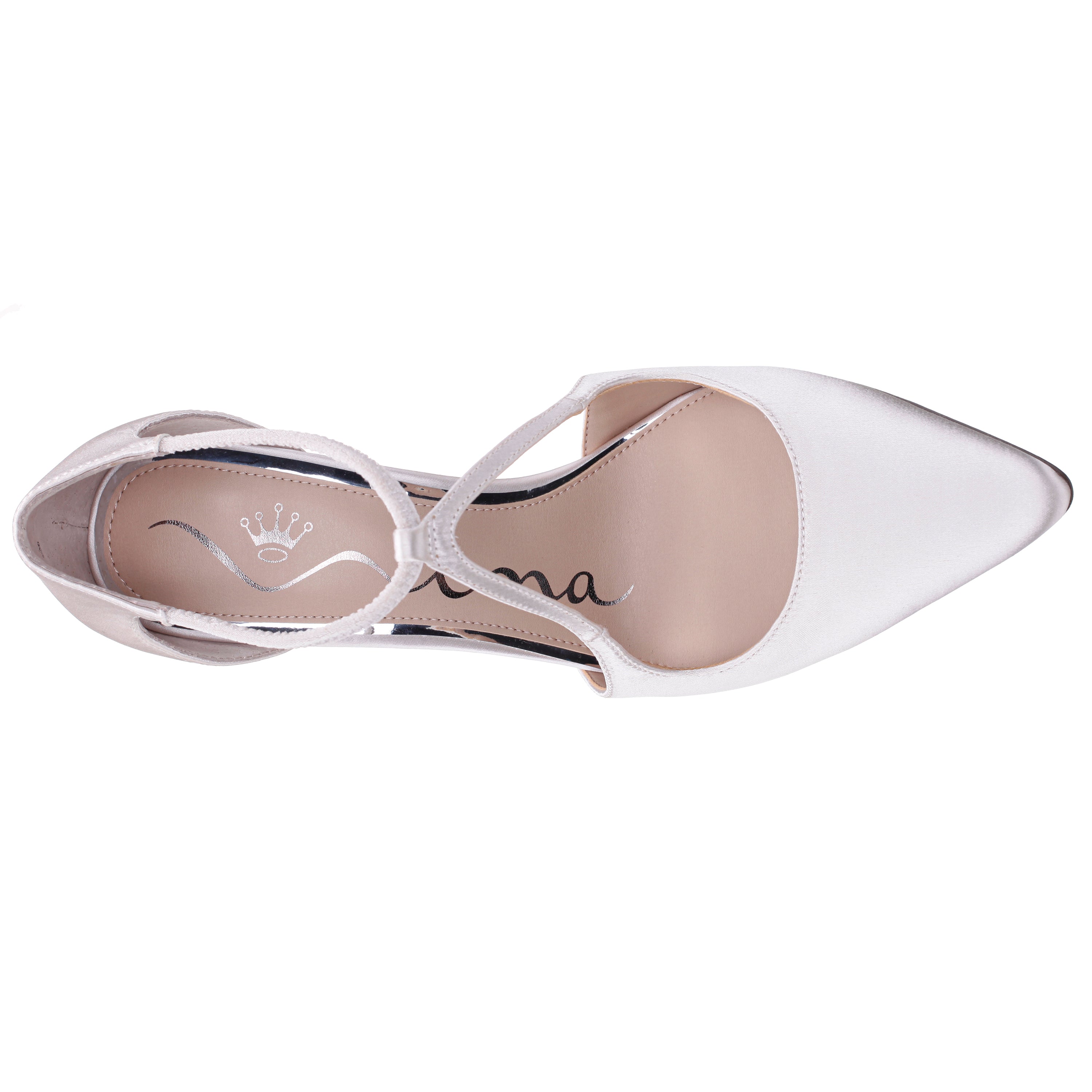 Womens Netta White Satin High-Heel Pumps | Nina Shoes