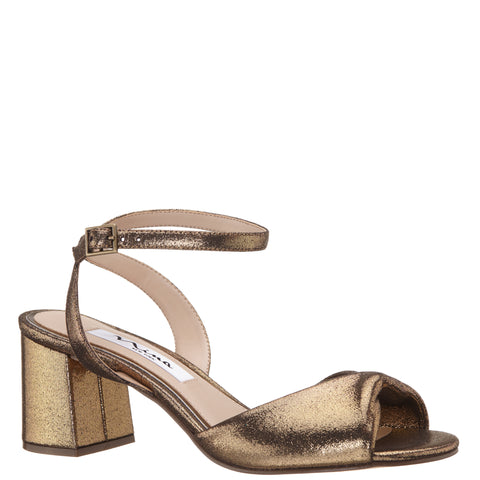 Platform Sandals Bronze Low Heel Sandals Womens Nigella Yellow