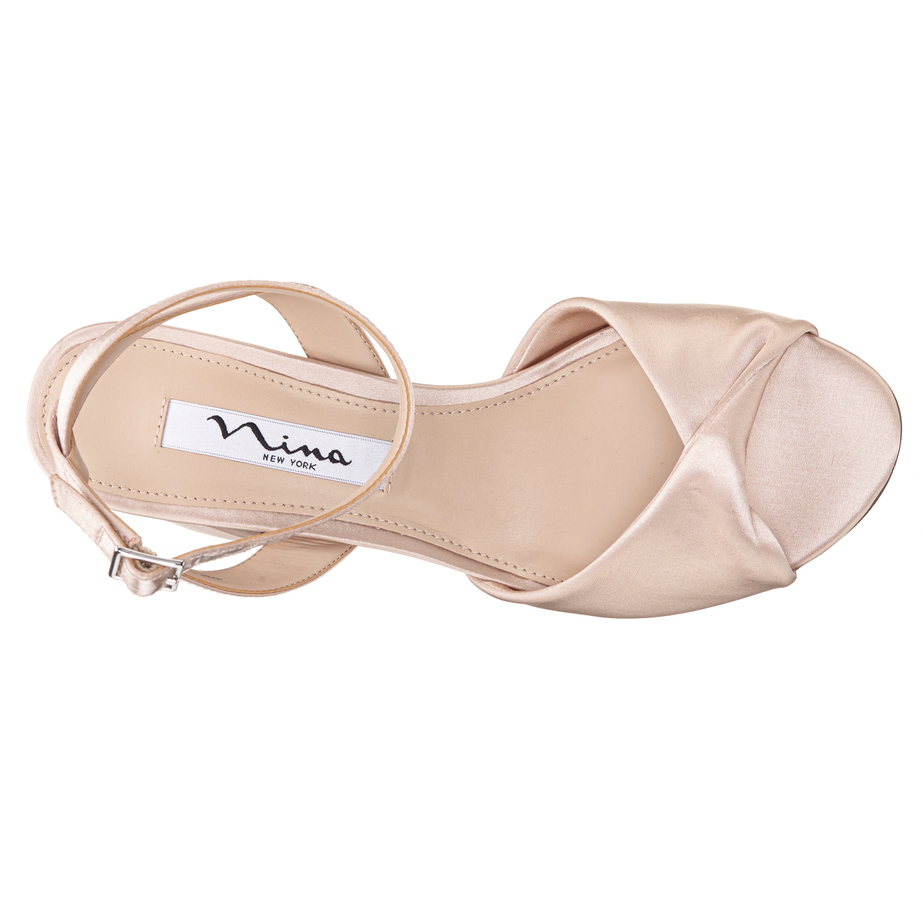 Womens Nigella Pearl Rose Satin Block-Heel Sandals with Ankle