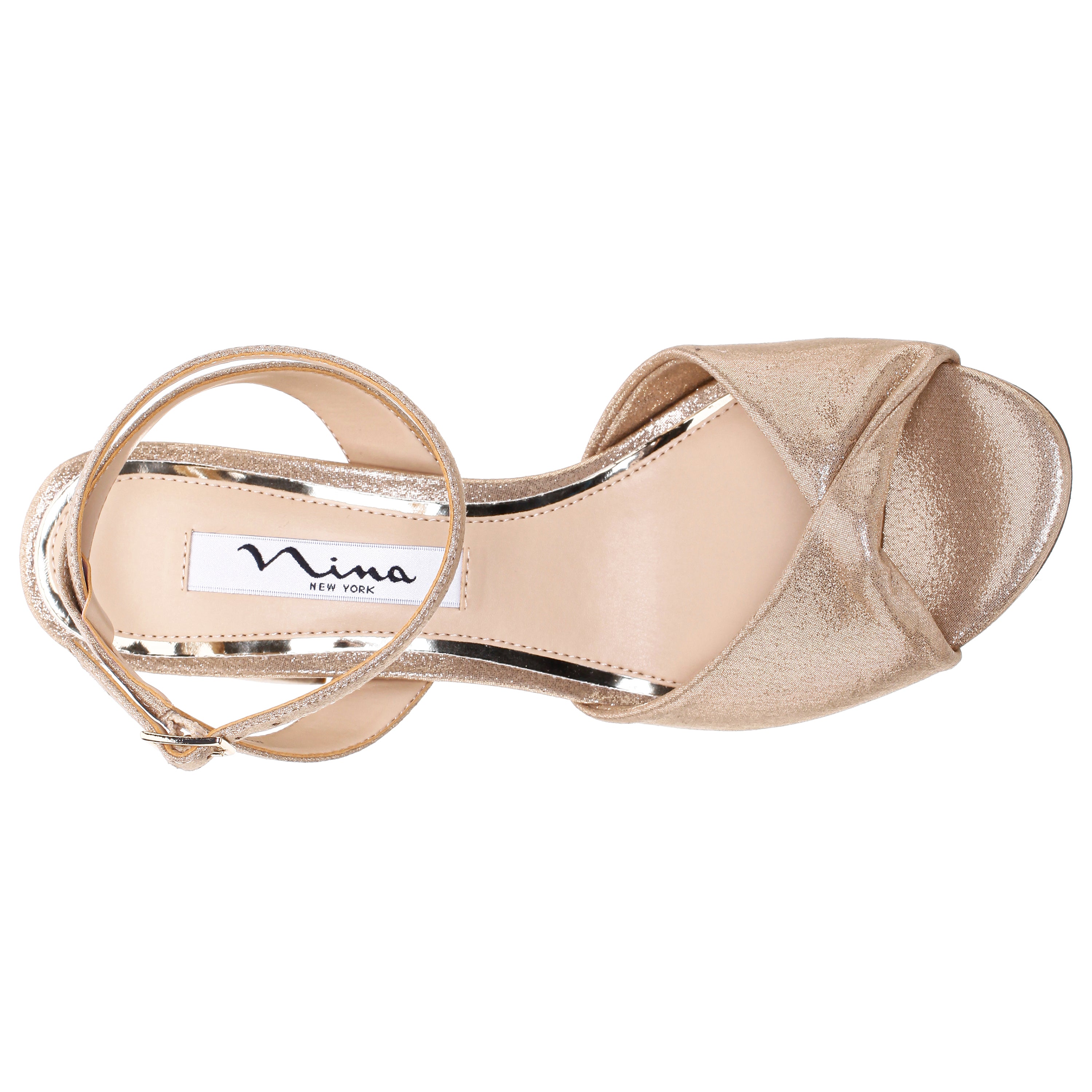 Womens Nigella Yellow Metallic Suedette Block-Heel Sandals | Nina