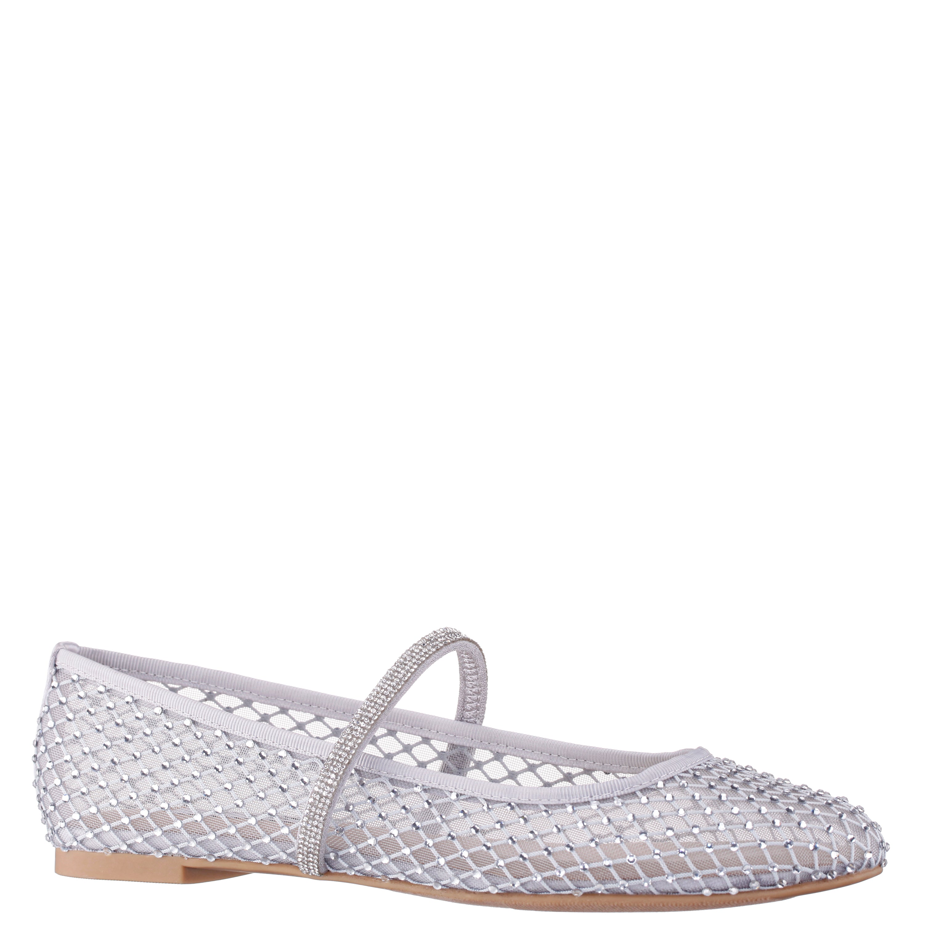 womens silver dress flats Vivienne Silver Pointed Toe Flats in Italian Leather
